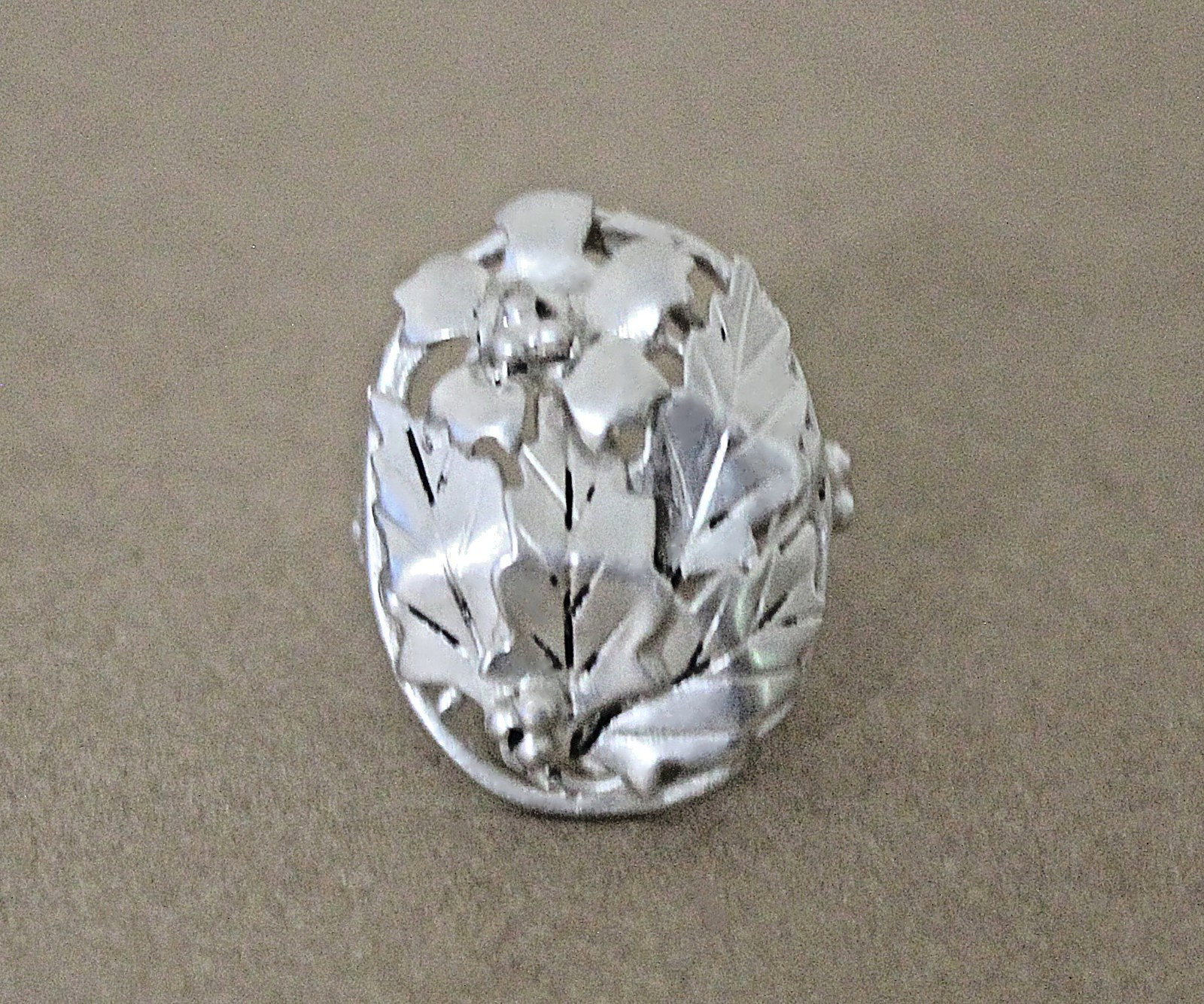 Vtg Sterling Silver Art Nouveau Floral Set Earrings clip-Bracelet 6.5″- Ring 5.5