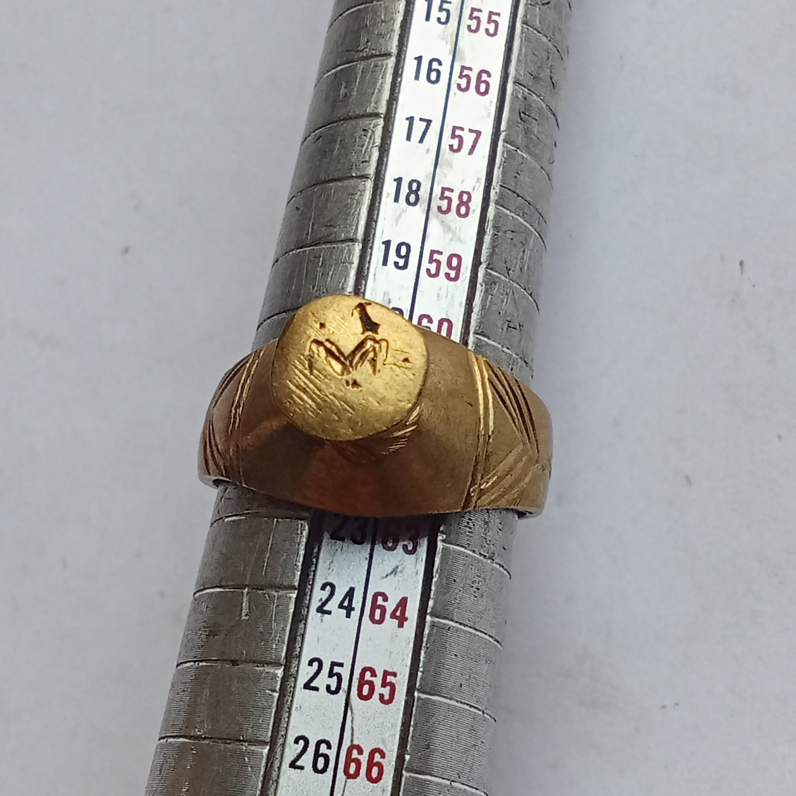 Vintage Moroccan Tuareg Brass Ring Berber Sahara Handmade Ring Brass SIZE 9.75