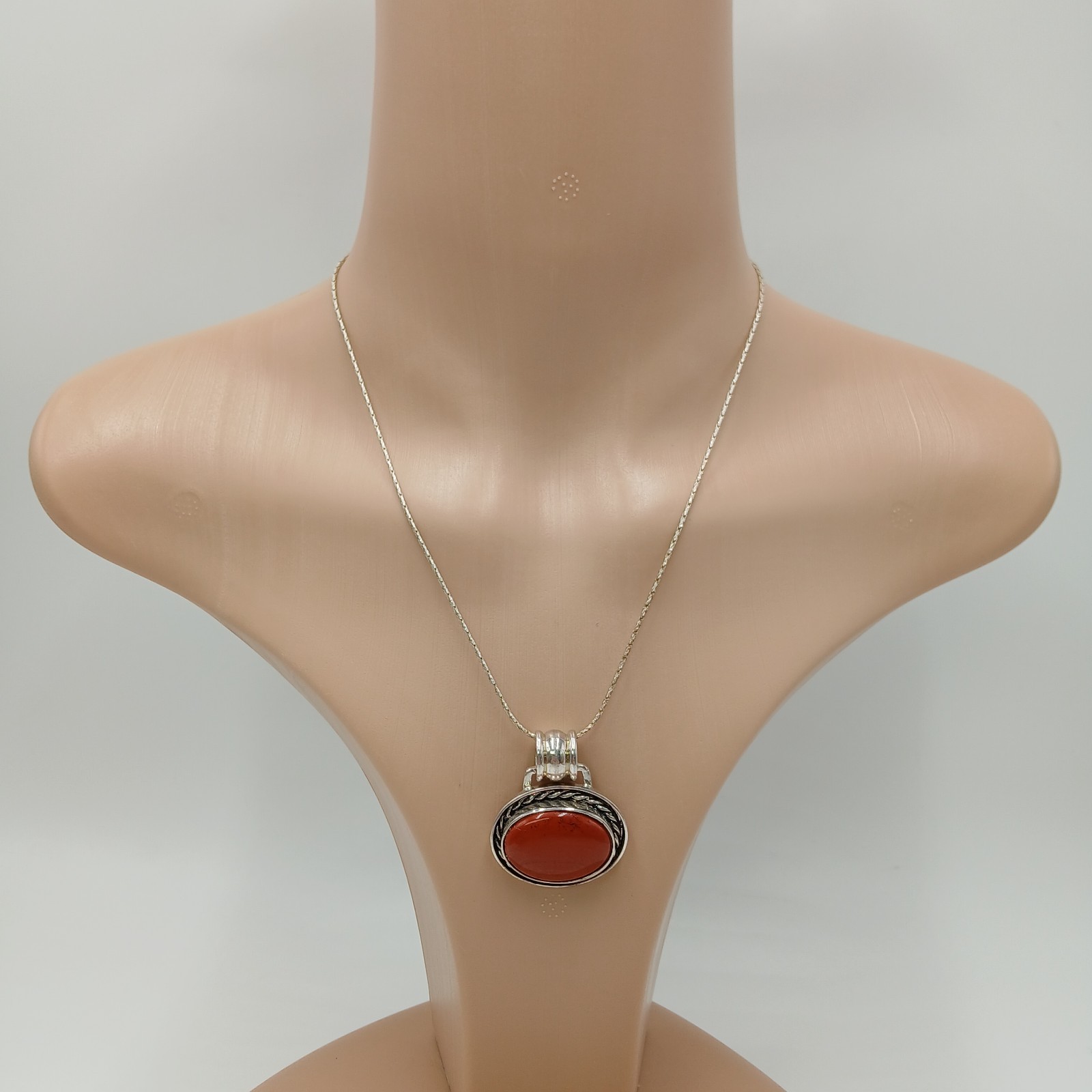 925 DBJ Slider Pendant Necklace 16in Sterling Silver Spigot Wheat Rope Chain 23g