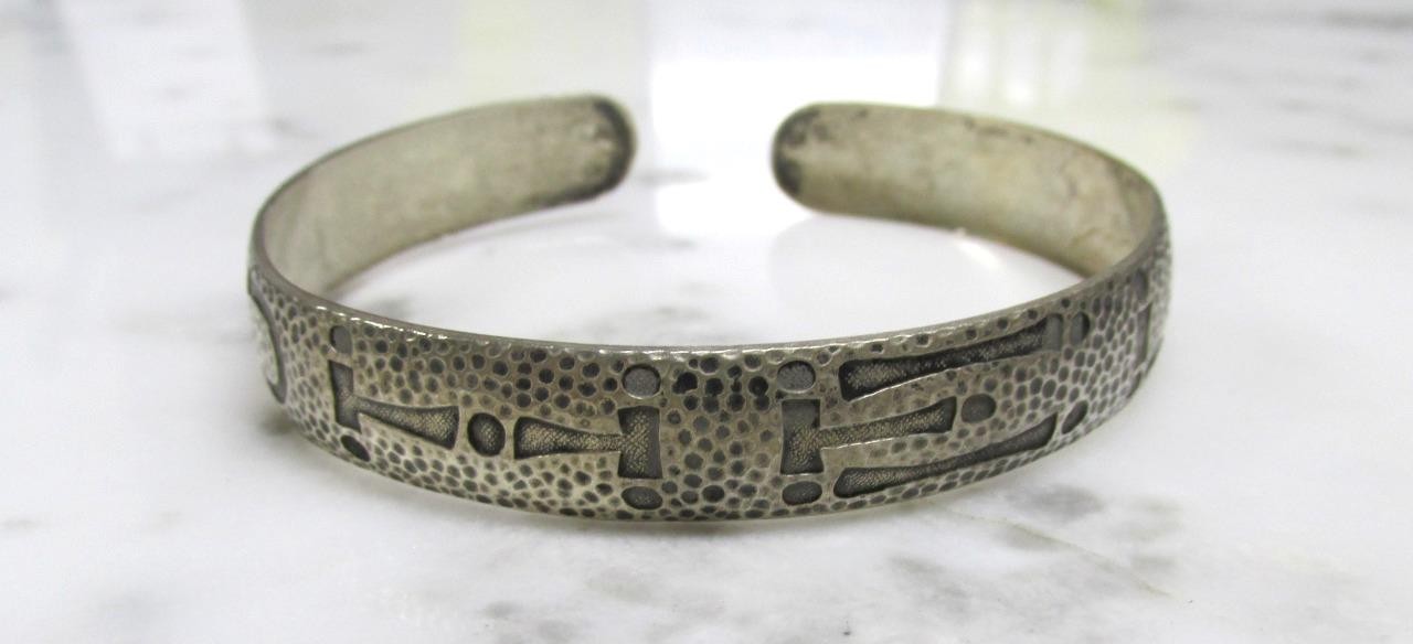 Vintage Wohelo Campfire Girls Sterling Silver Cuff Bracelet ~ 21.4g ~ 3-C269