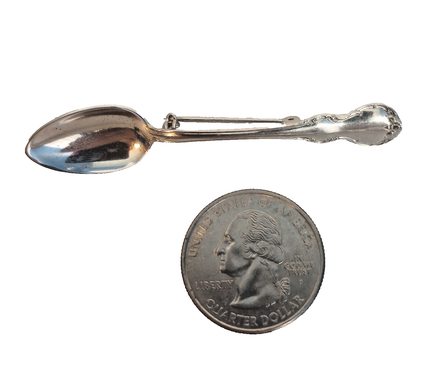 Vintage 1930s-1950s Farnham Patented Clasp Spoon Brooch Pin