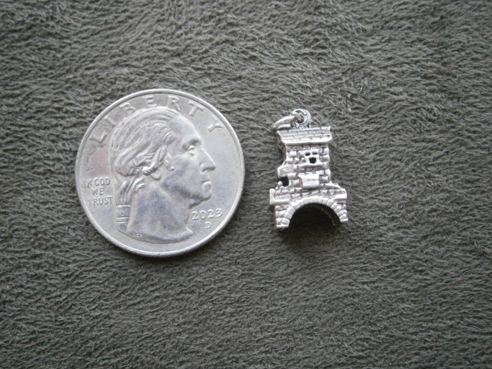 The Bridge House Ambleside UK Vtg Sterling Silver Bracelet Charm Pendant 2.5g
