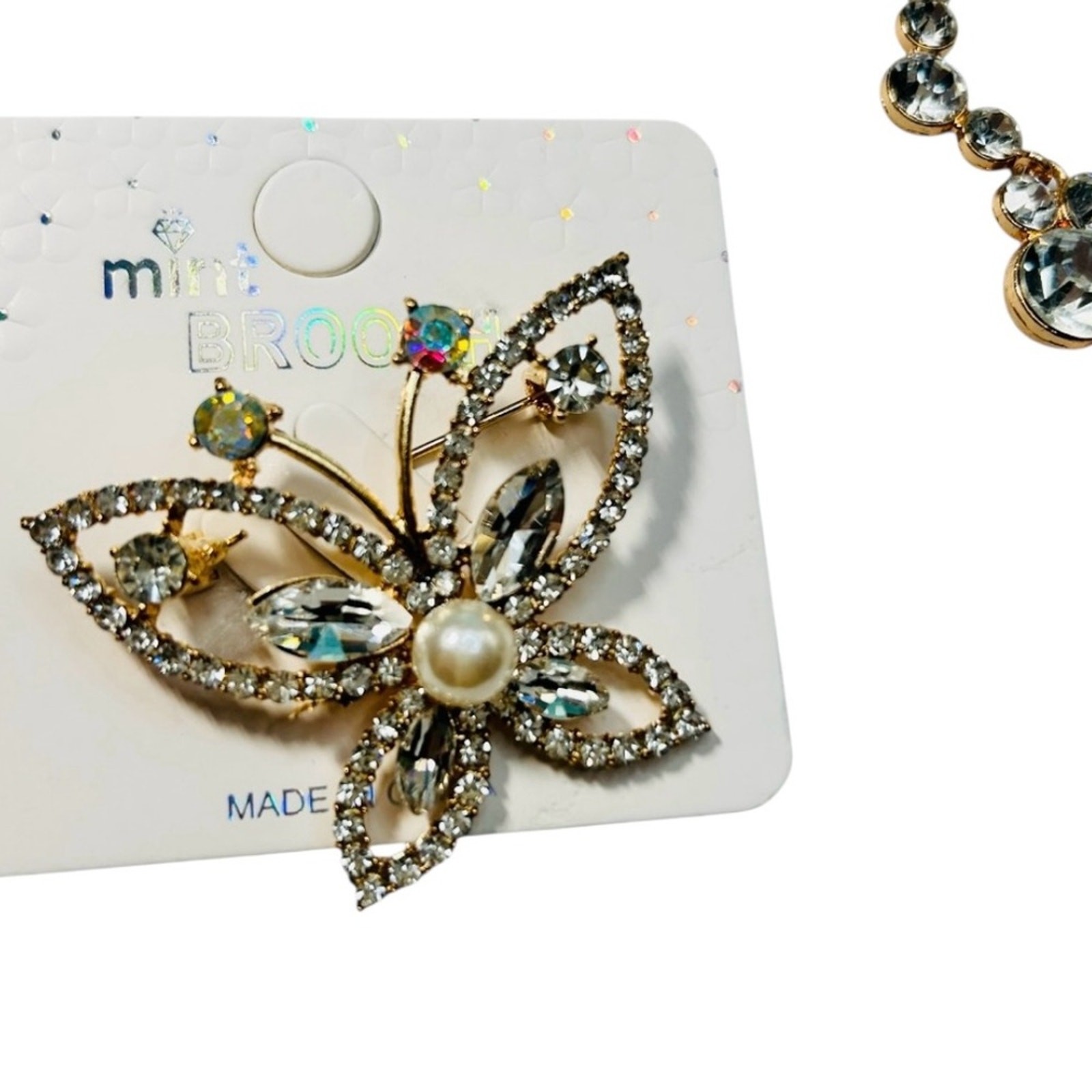 Statement Necklace Earrings & Pin Bundle 5 Pc Set
