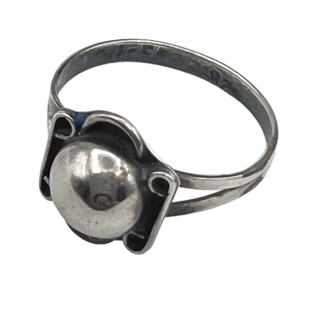 Vintage Ball Design 925 Sterling Silver Ring Child’s Size 4.25 Signed