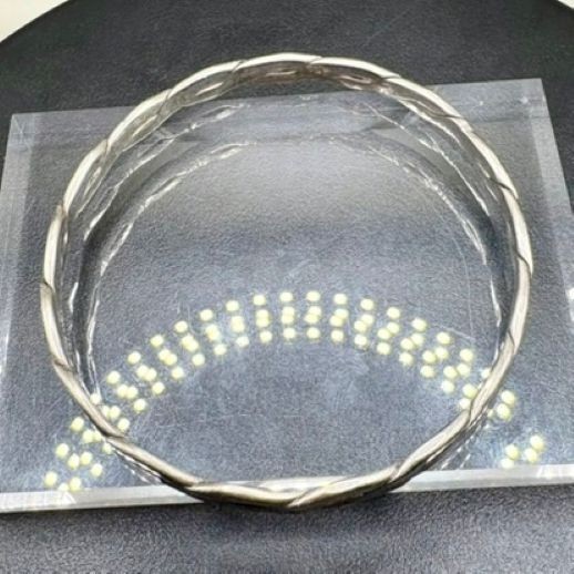 Vintage Sterling Silver Twisted Ribbon Bangle Bracelet 925 Mexico 17.9g