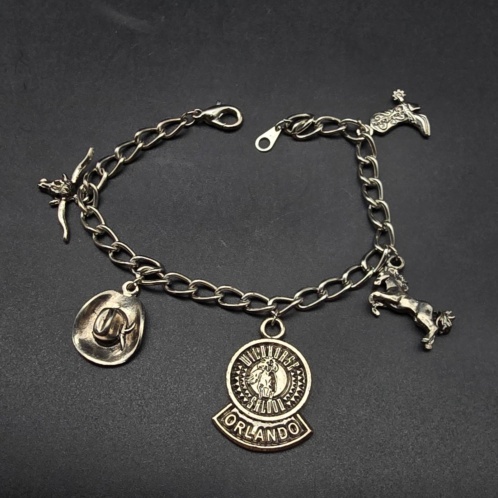 Orlando Wild Horse Saloon Charm Bracelet Western Cow Boy Theme