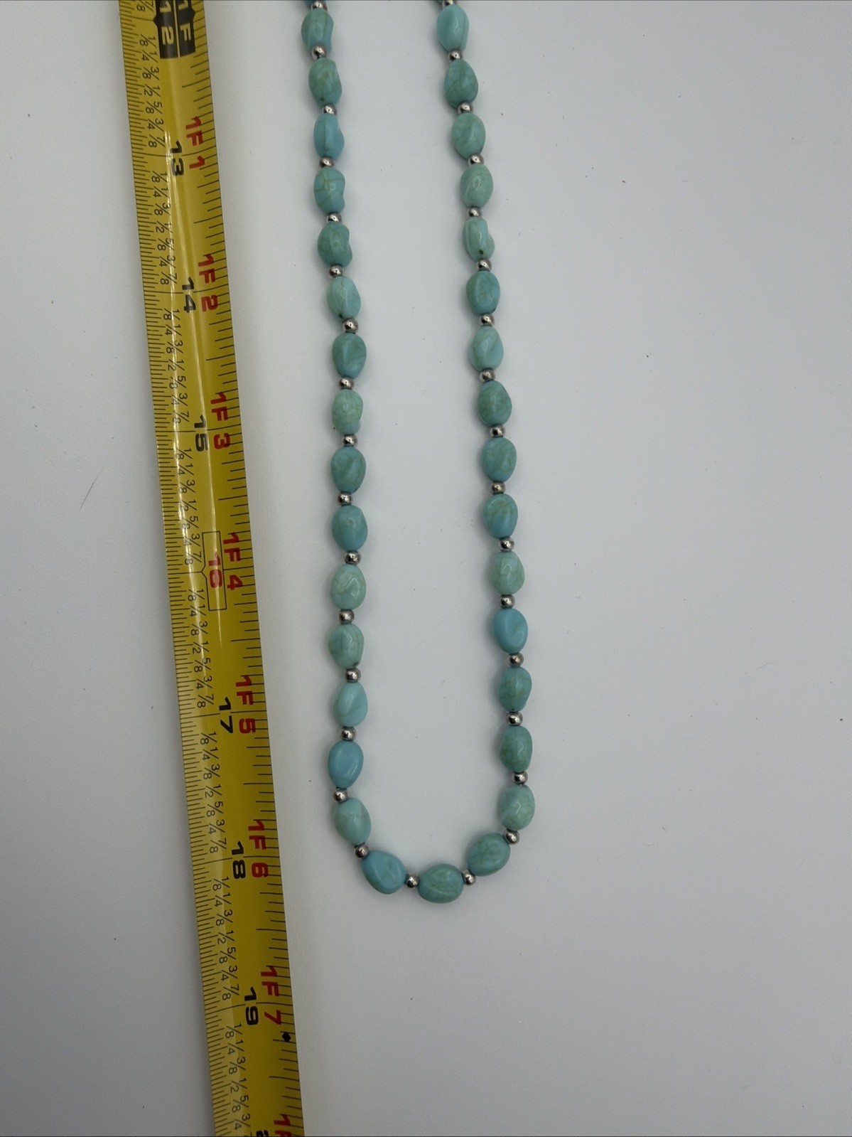 4 Pc Beaded Necklace Lot Blue White Green Black Glass Acrylic Mixed Styles