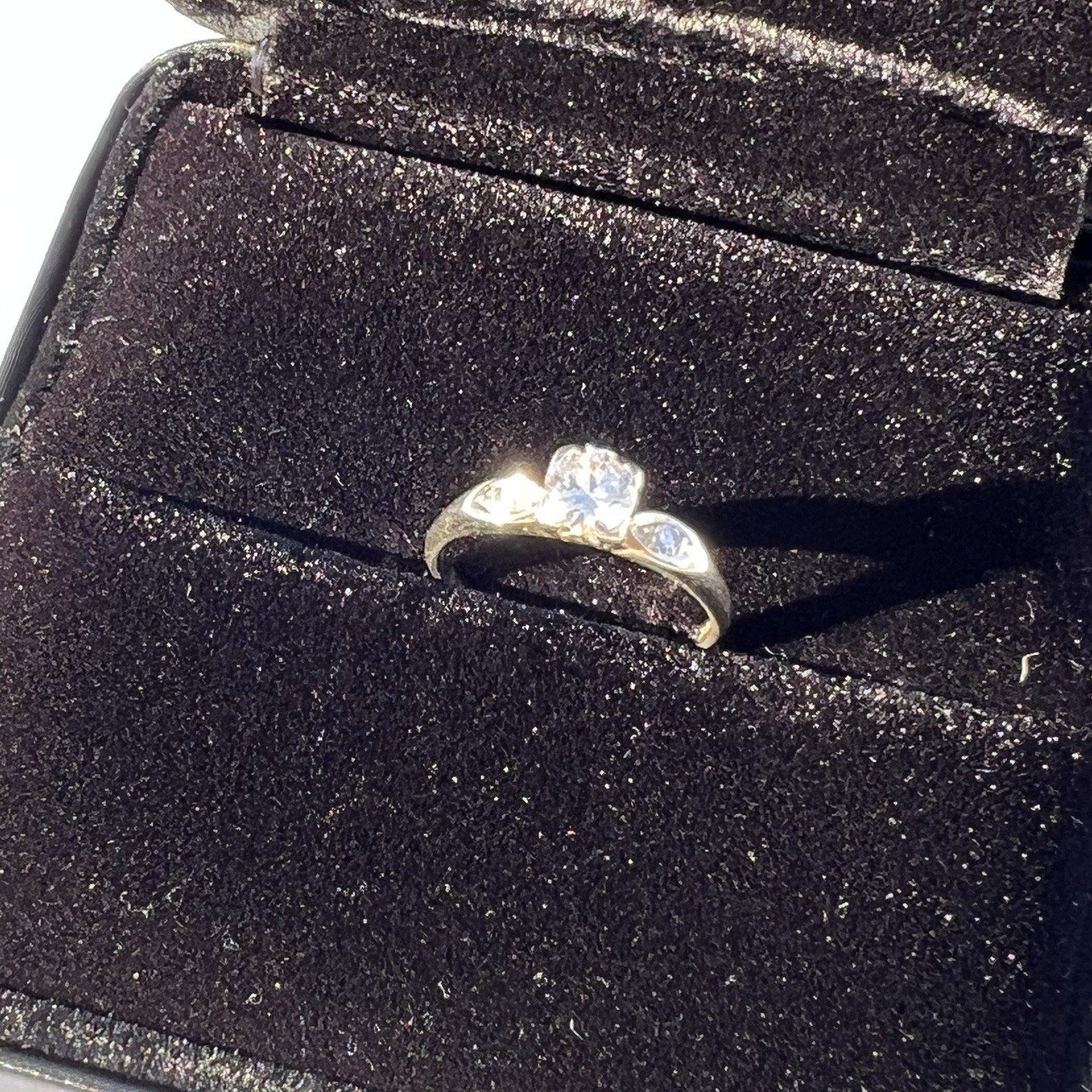 Vtg 14k White Gold 6.75 Ring Old European Cut Diamond 0.5ct H Color SI2 Clarity