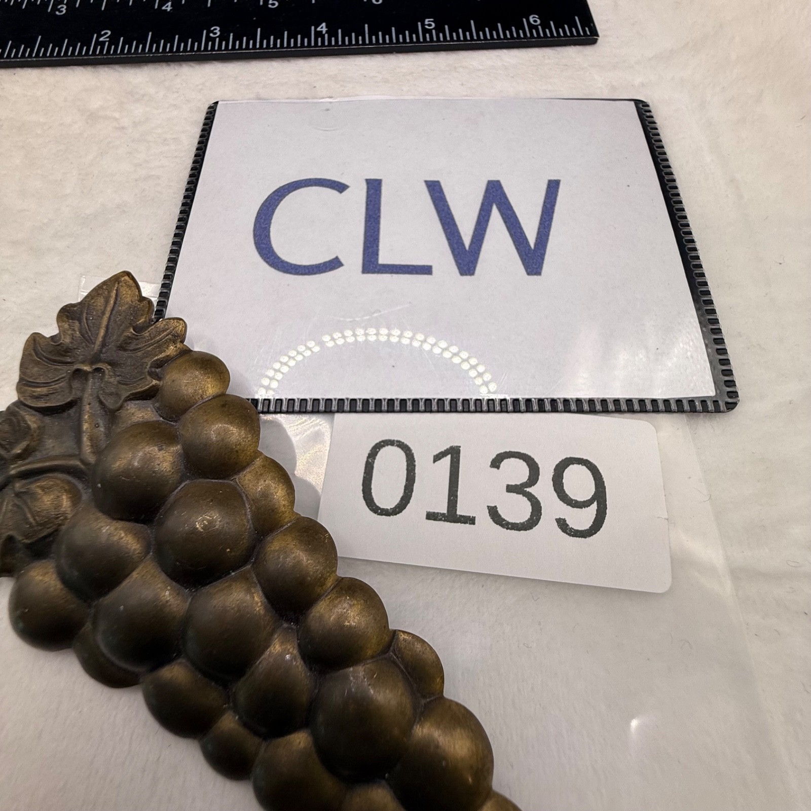 Vintage Brass Grape Cluster Brooch