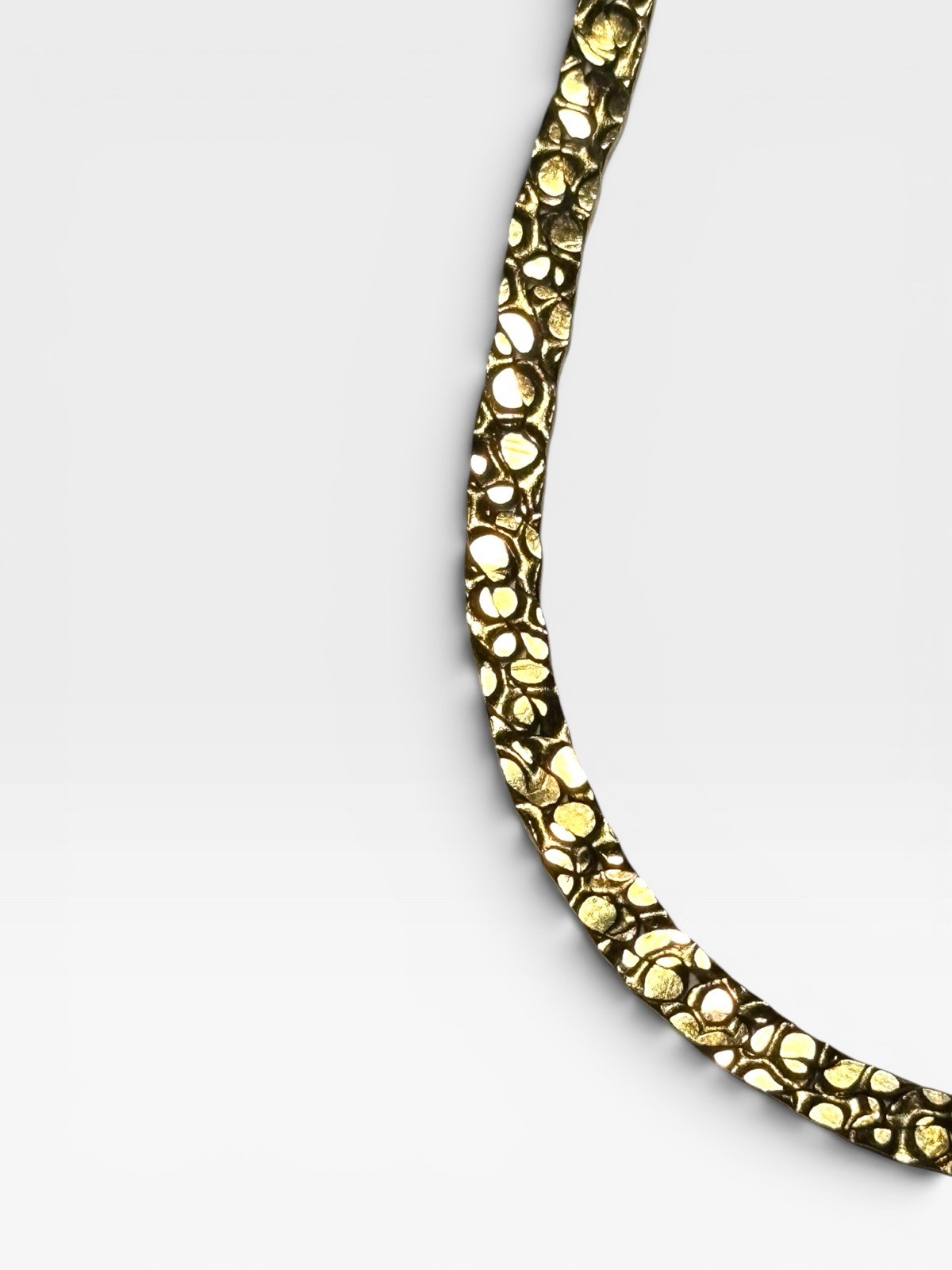 Vintage Flat Link Chain Necklace 1/20 12k GF “17