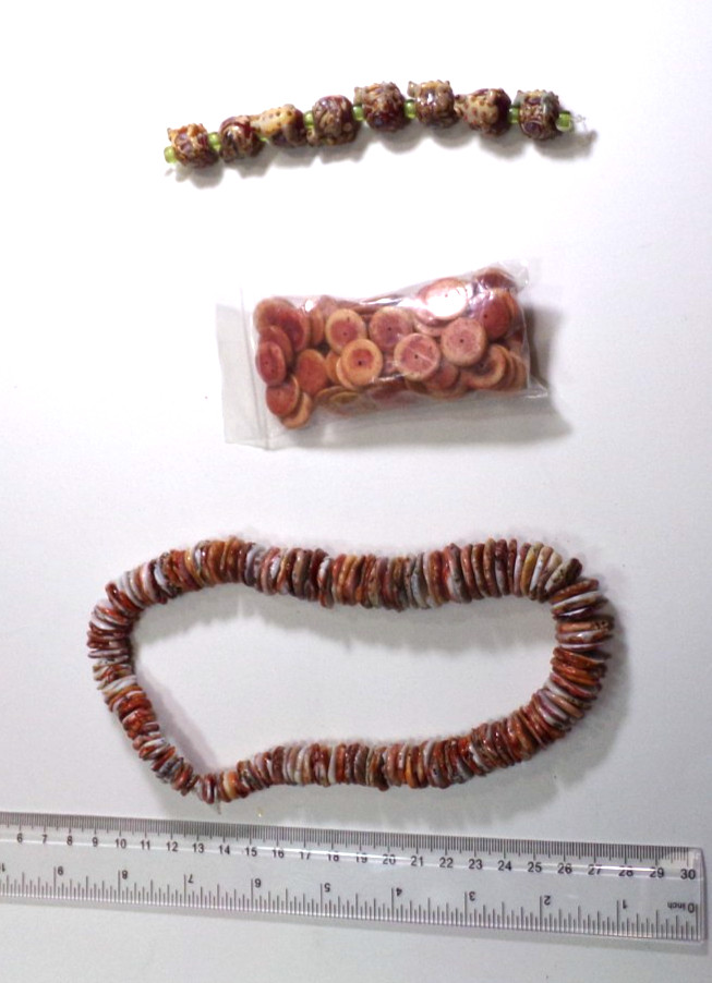 Stone Bead Strands Mixed Shapes Graduated Wafers AH40