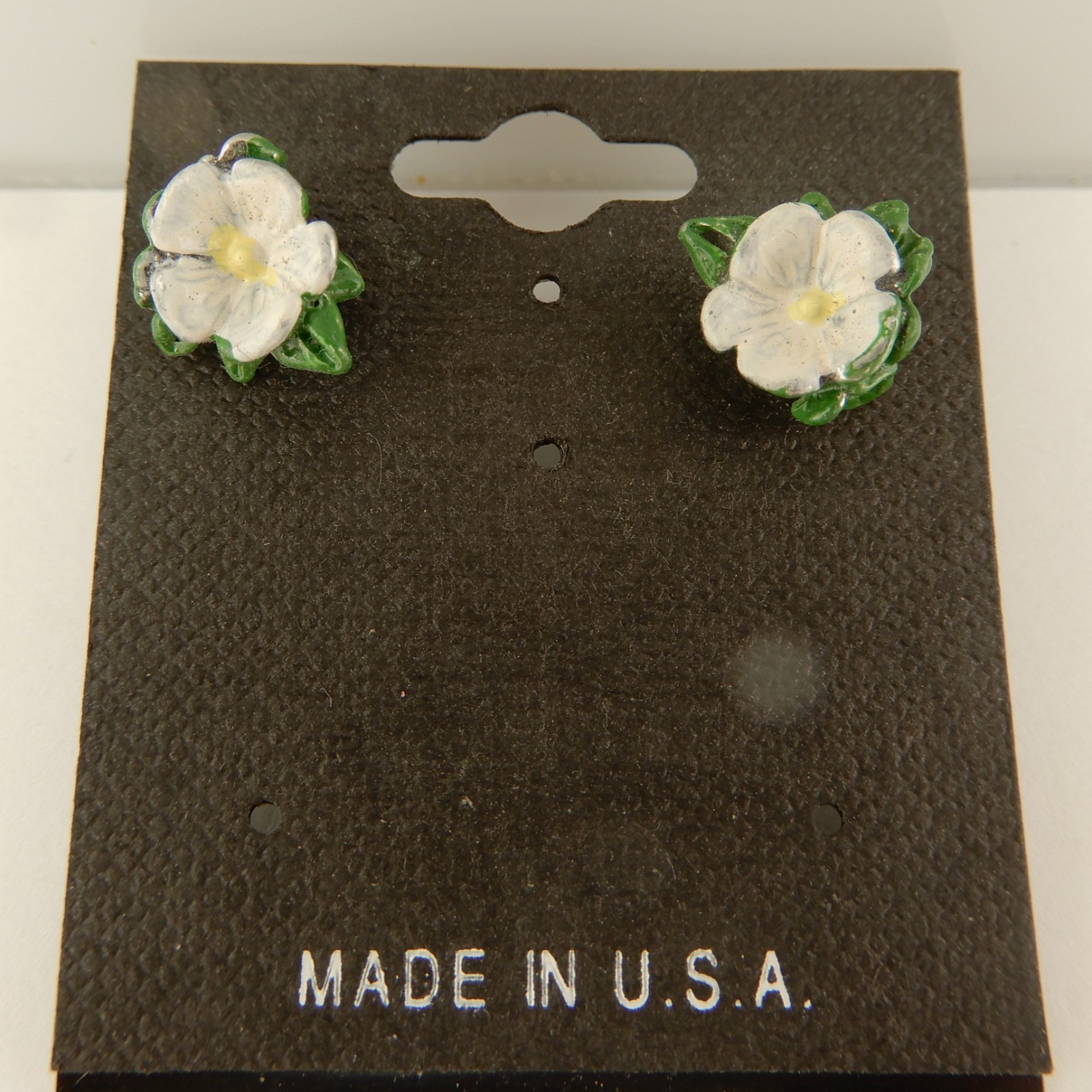 Your choice of Vintage pewter, gold or painted Poppy flower stud earrings