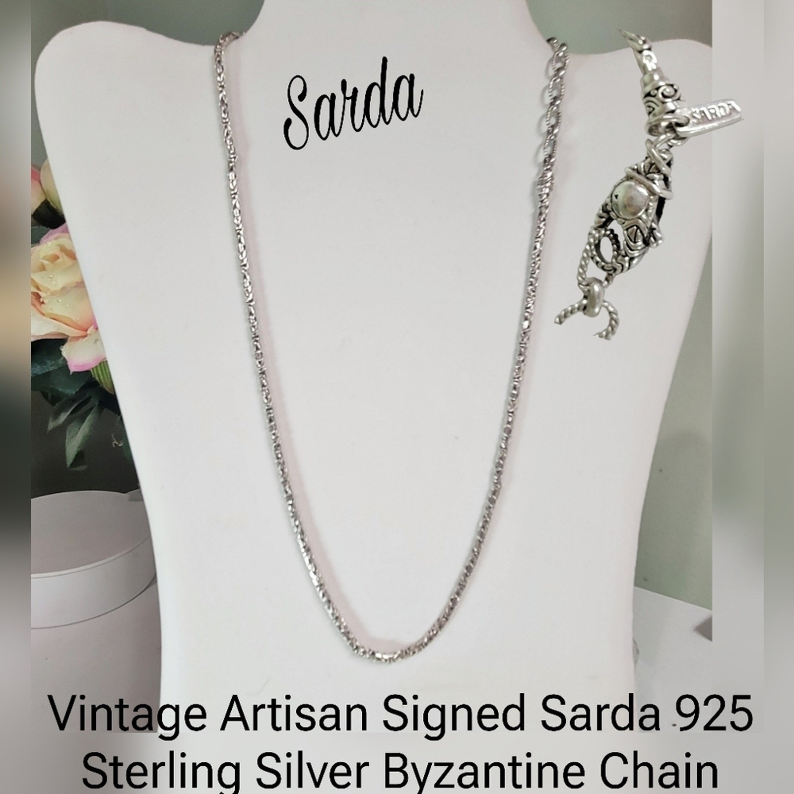 VTG SARDA STERLING SILVER 20.5 INCH NECKLACE 925 23.5g