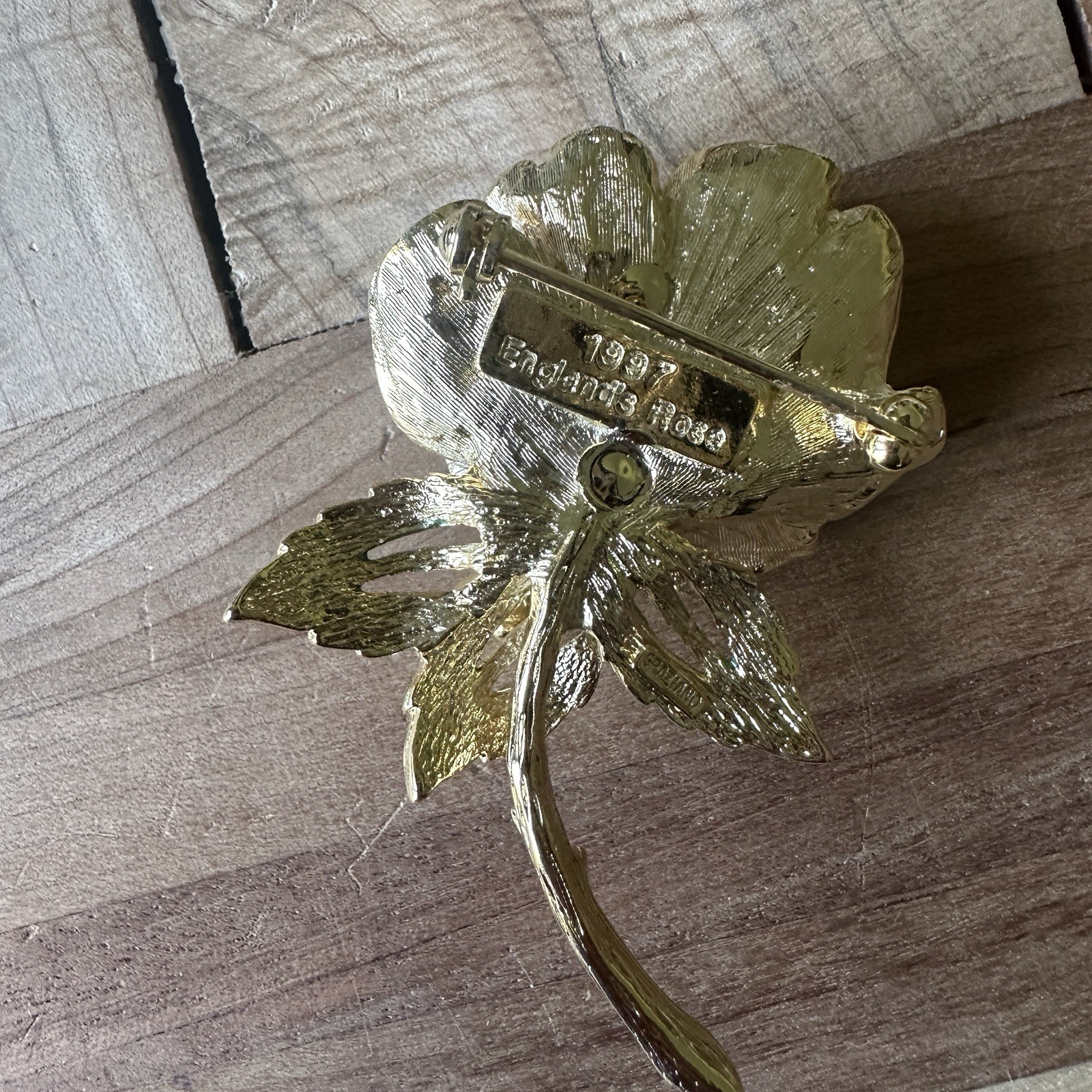 VTG RJ Graziano Flower Angel Turtle 4 Brooch Pins 1.5-2.5 Inch Crystal Acrylic