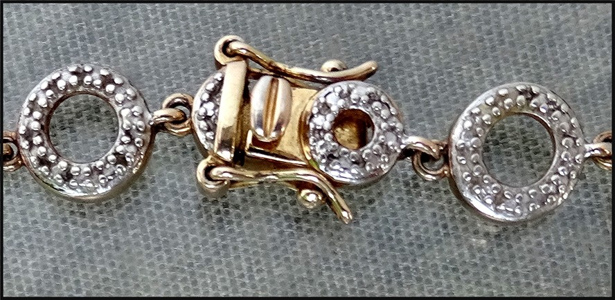 Vintage Vermeil Gold Over Sterling Silver Linked Bracelet Retired QVC or HSN