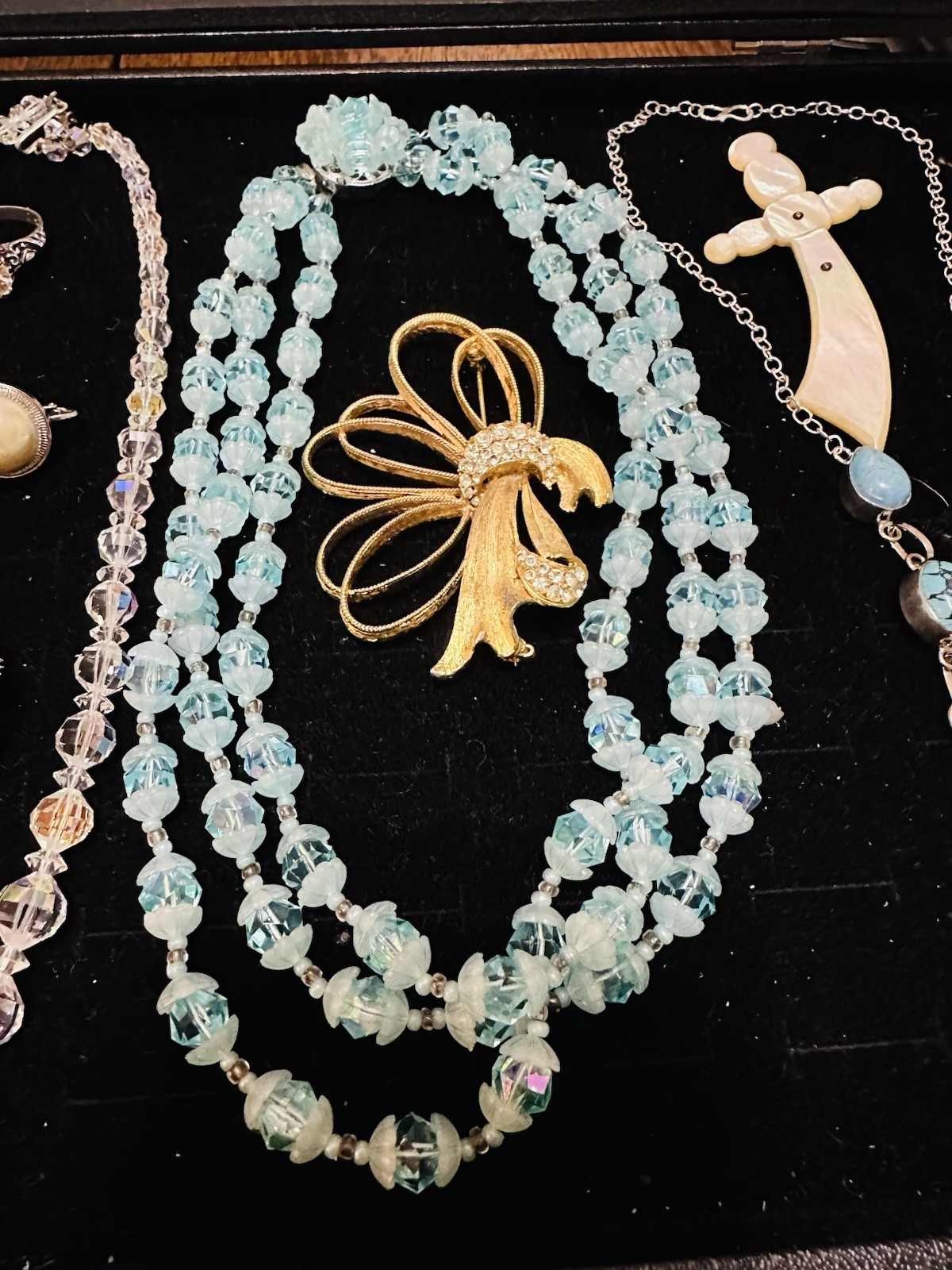 Vintage & Antique Lot Of 10 Costume Jewelry Some Signed