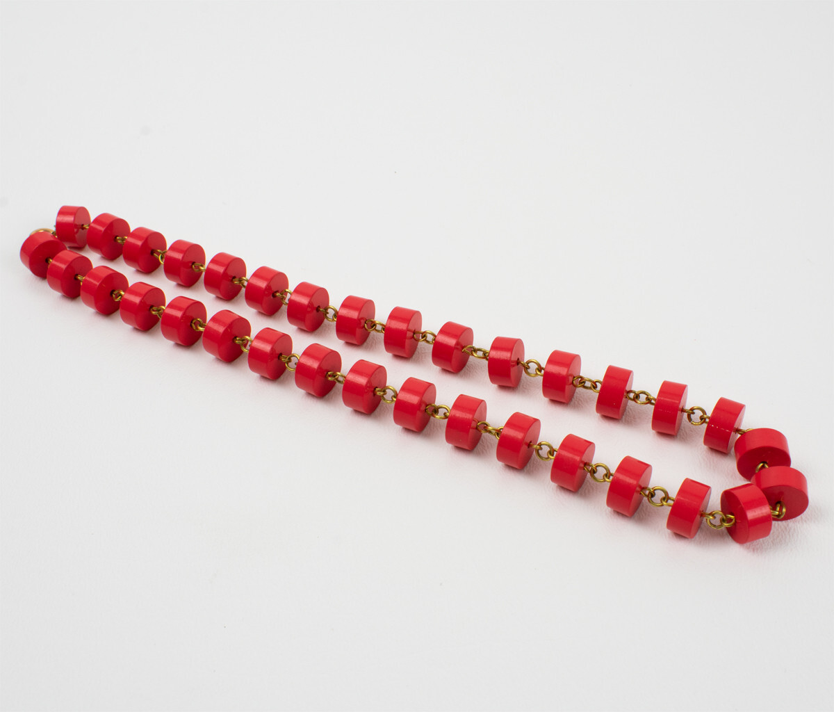 Vintage Red Lucite Choker Necklace