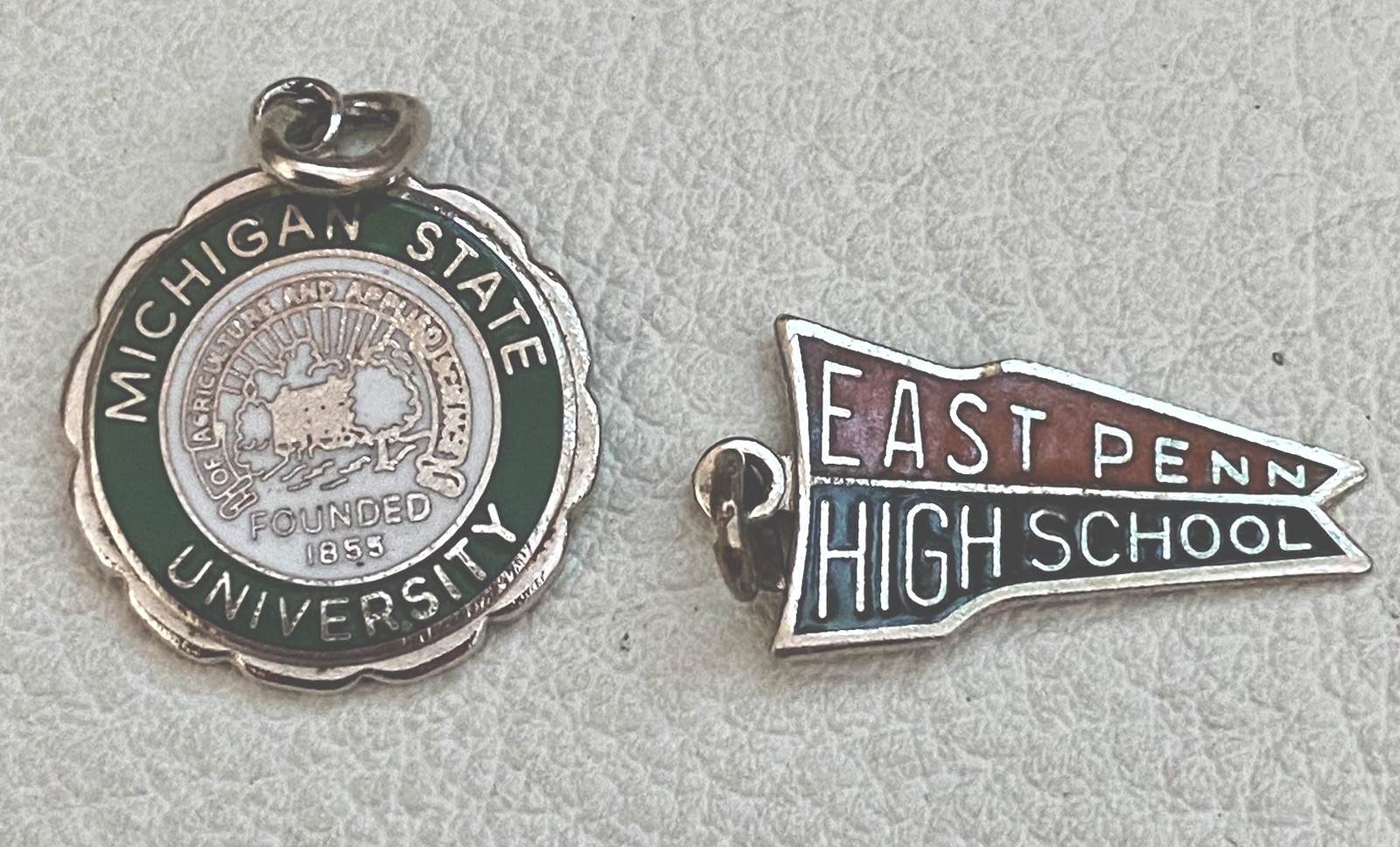 Vintage Sterling Silver Enamel Charms High School College University Sports