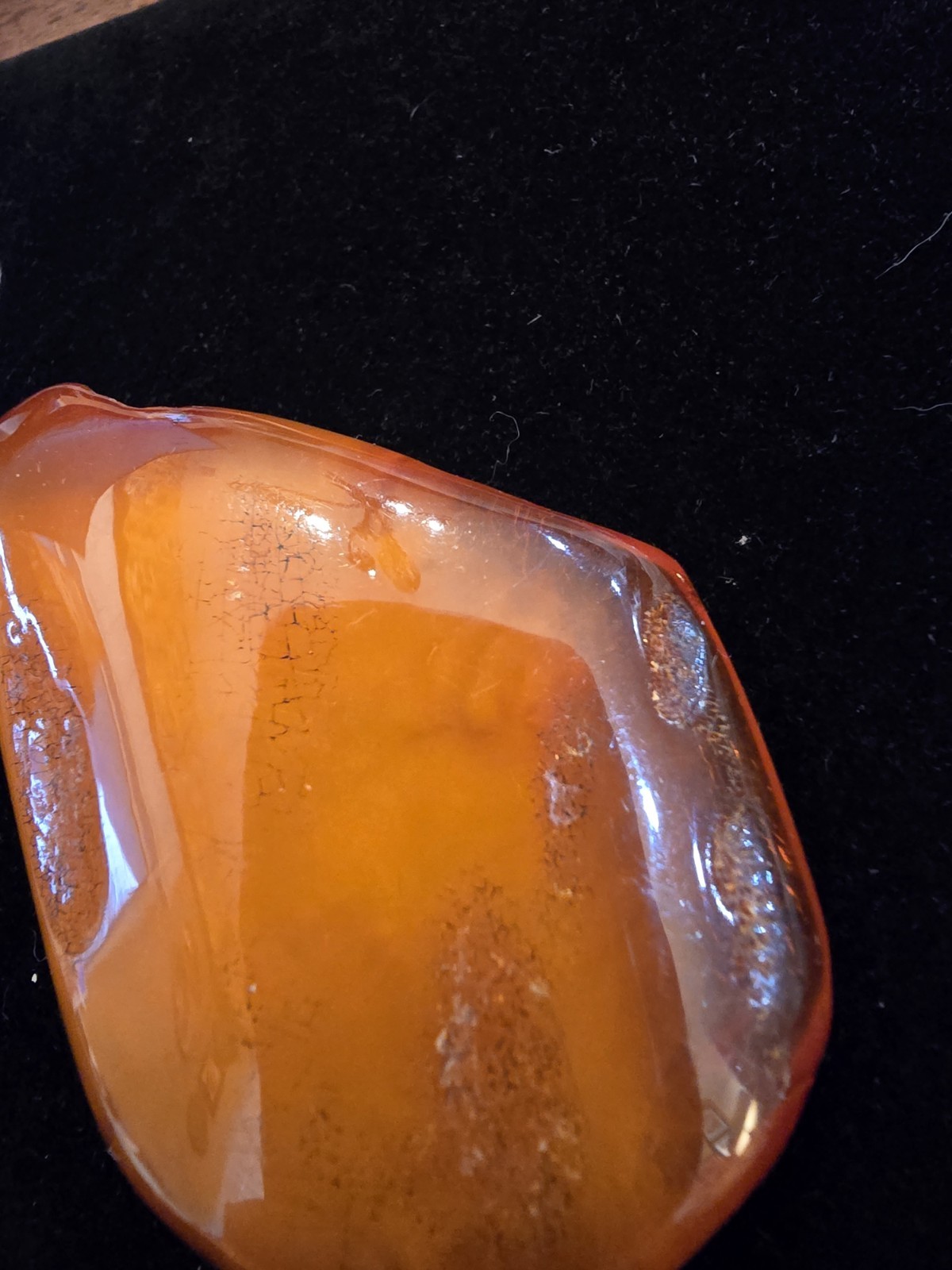 Vintage Natural Butterscotch/Honey Baltic Amber Brooch/Pin 25.5G Hand-Polished