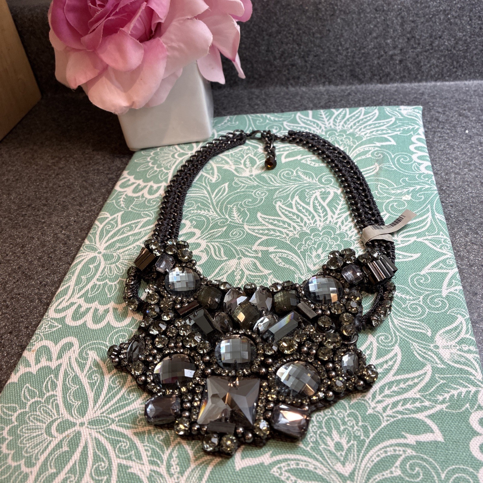 Nocturne Bib Luxury Crystal Rhinestone Beaded Necklace