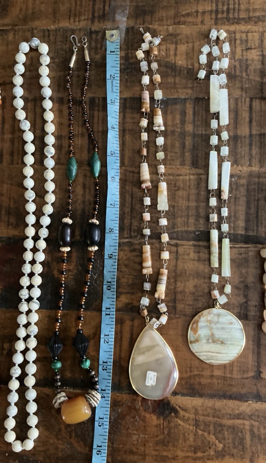 Vintage Stone Bead Necklace Lot Of 10 Southwestern Style Boho Nice Variety