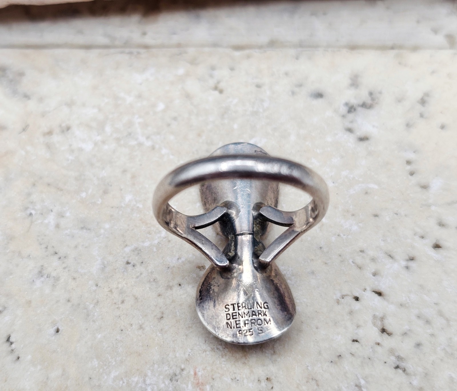 Vintage Sterling Silver Modernist Denmark N.E. FROM Ring – minimalism MCM