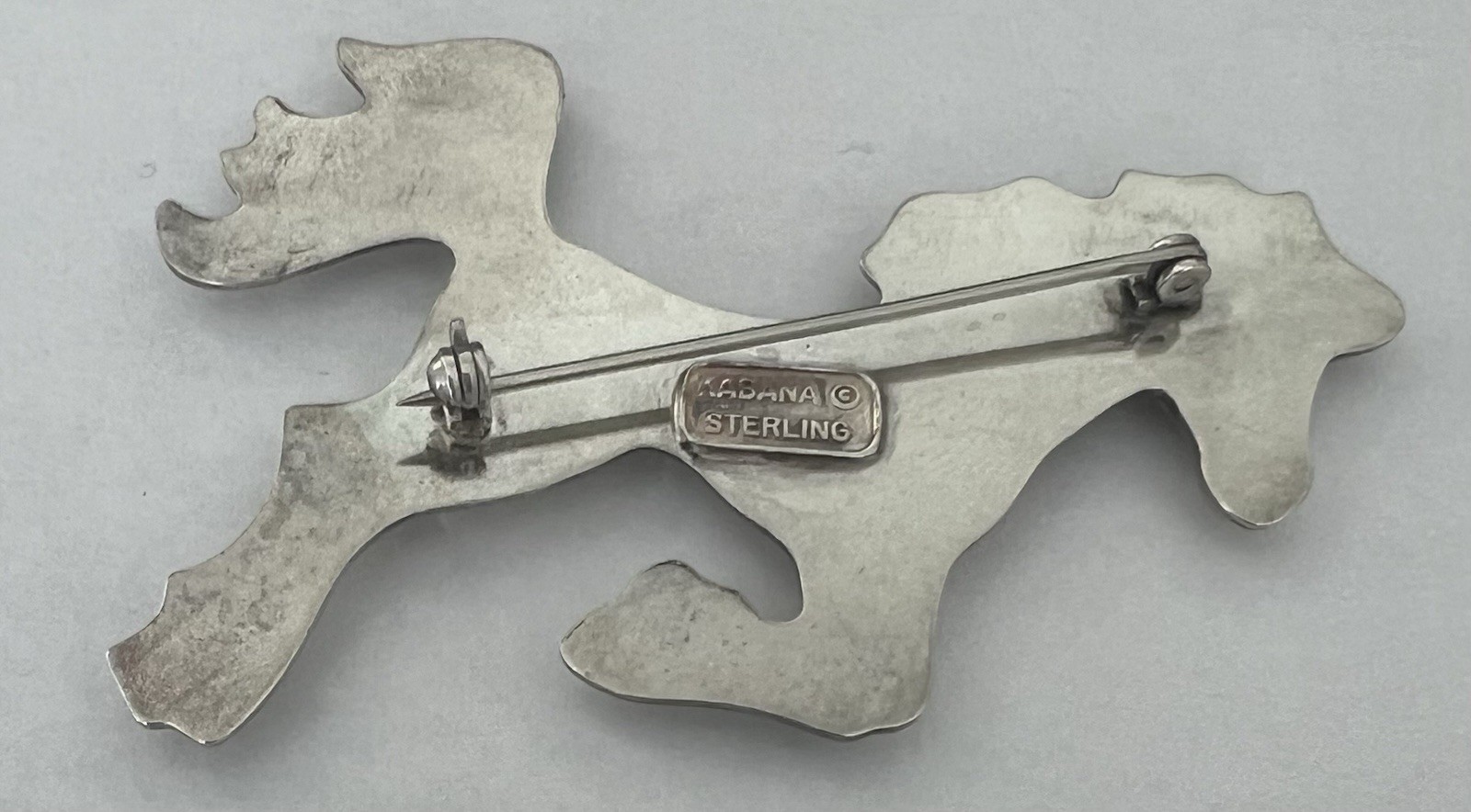 Kabana Sterling Silver Running Horse Brooch.