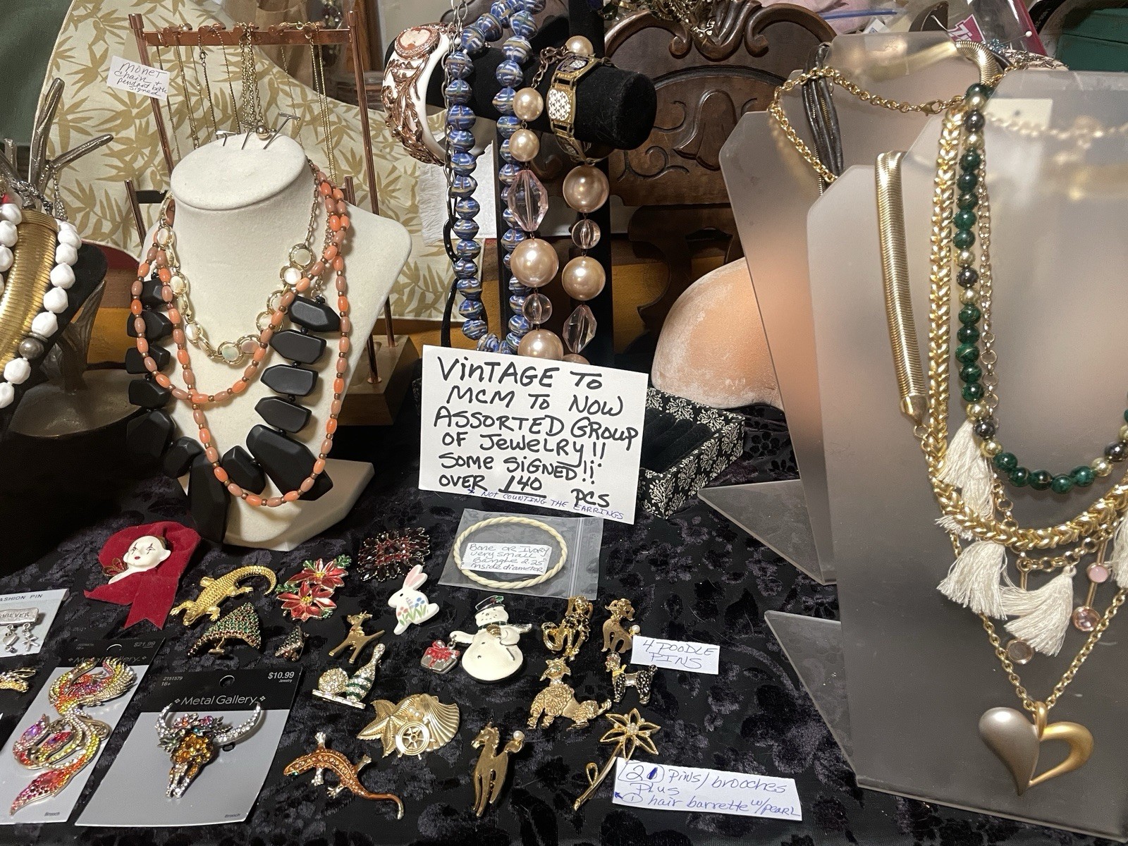 VINTAGE to MCM to MODERN ASSORTED GROUP LOT SOME SIGNED -JEWELRY!! MUST SEE!