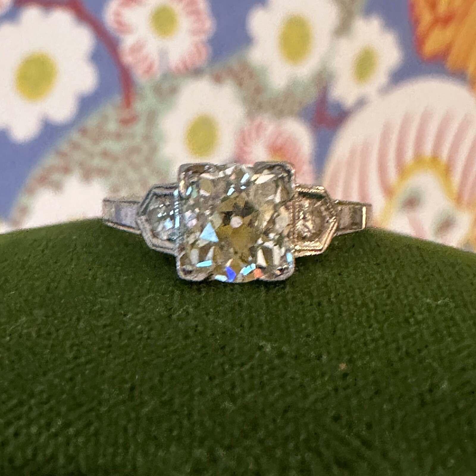 Edwardian Old European Cut Diamond Ring 1.26 Cttw