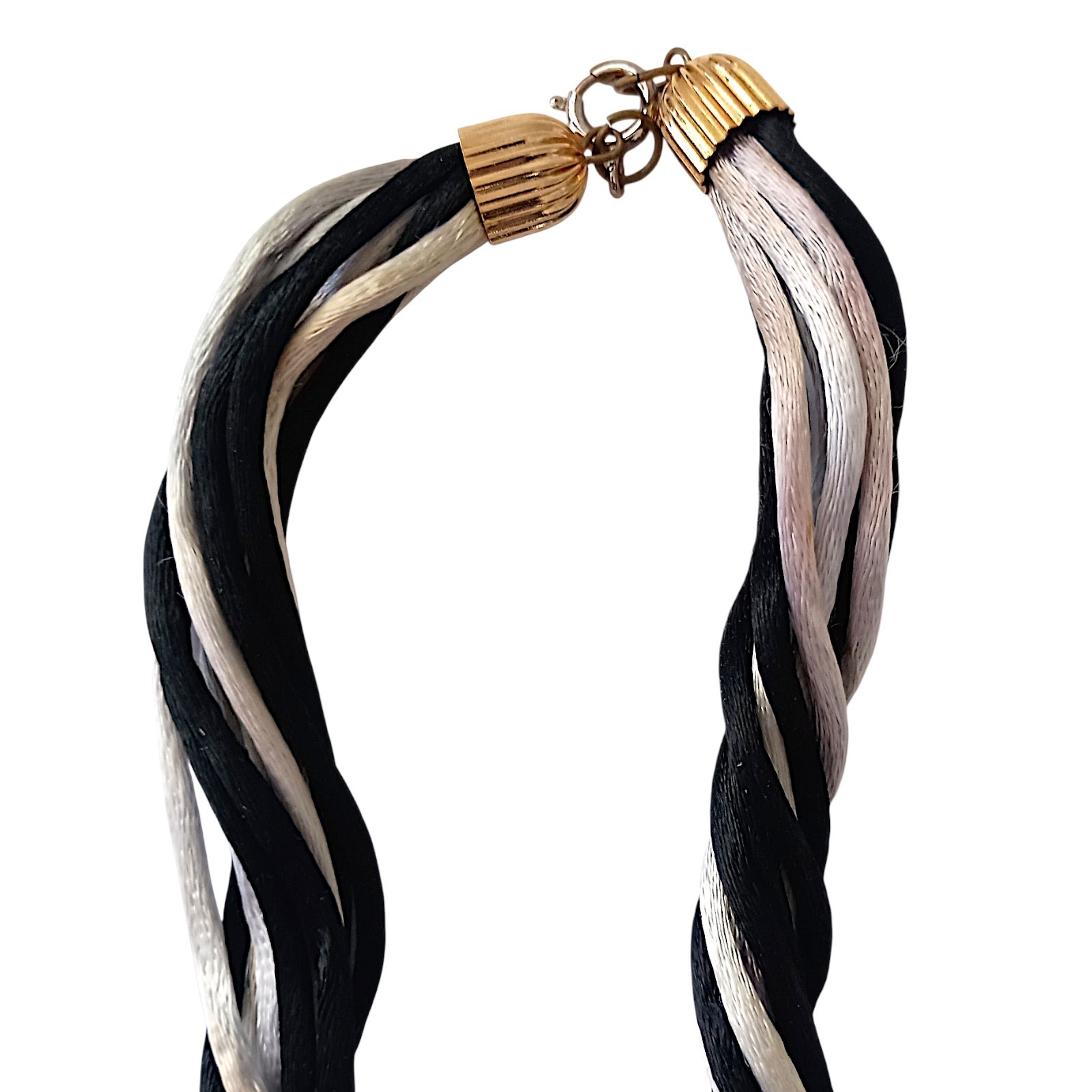 Gay Boyer Scallop Shell Necklace Vintage Corded Chunky Maximalist Coastal Beachy