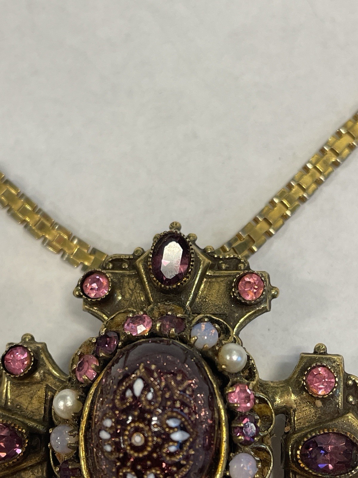 ORIGINAL BY ROBERT VINTAGE MALTESE CROSS RARE PENDANT BROOCH/PIN AWESOME COLORS
