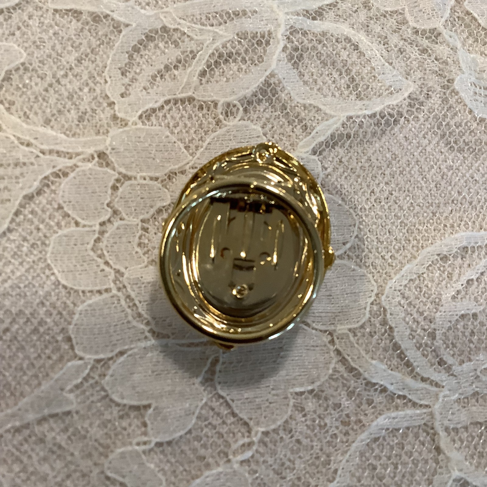 sold Individually – Vintage ornate scarf clips Celluloid metal – Details Below!