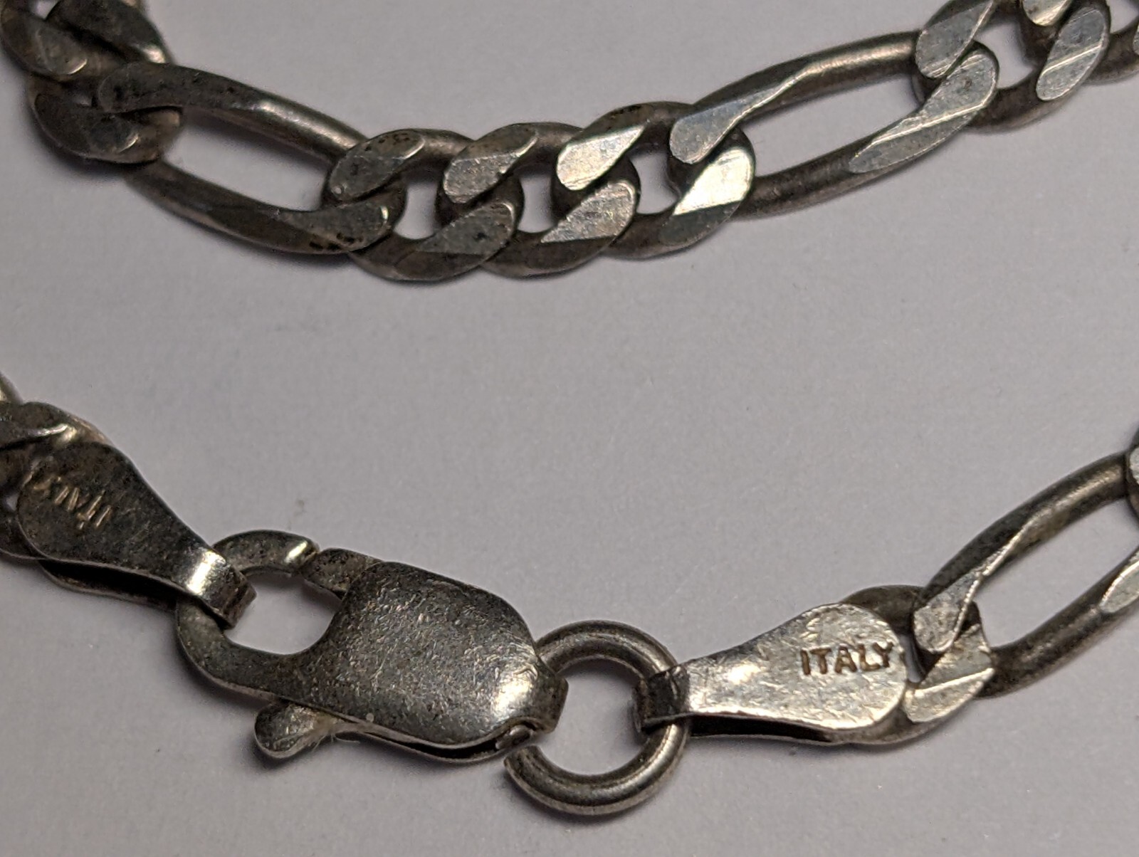 VINTAGE STERLING SILVER NECKLACE HALLMARKED 925 ITALY 19 3/4″ LONG