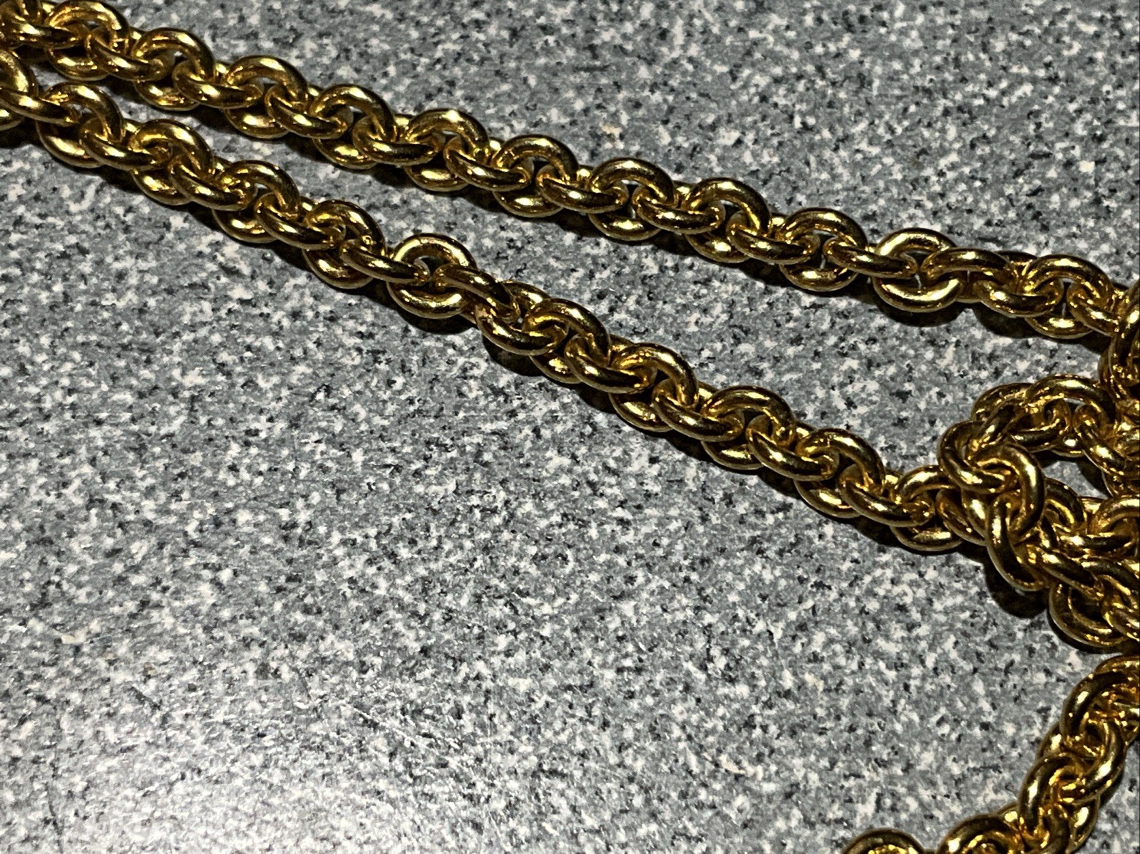 18″ DOUBLE STRING GOLD PLATED Monet Chain NECKLACE