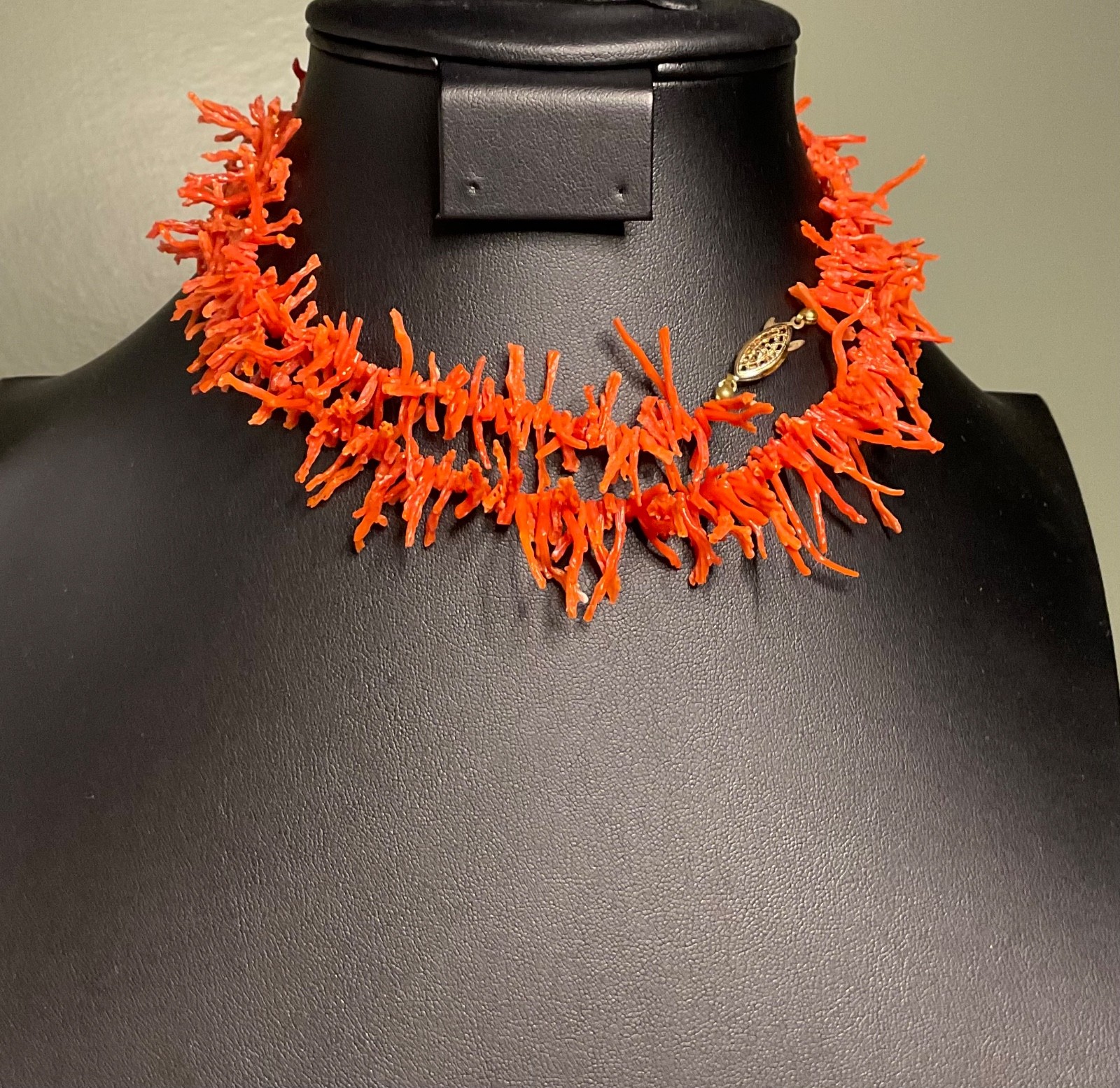 Vintage Branch/TWIG NATURAL Red Coral Necklace 28”Mediterranean Sea Italian Boho