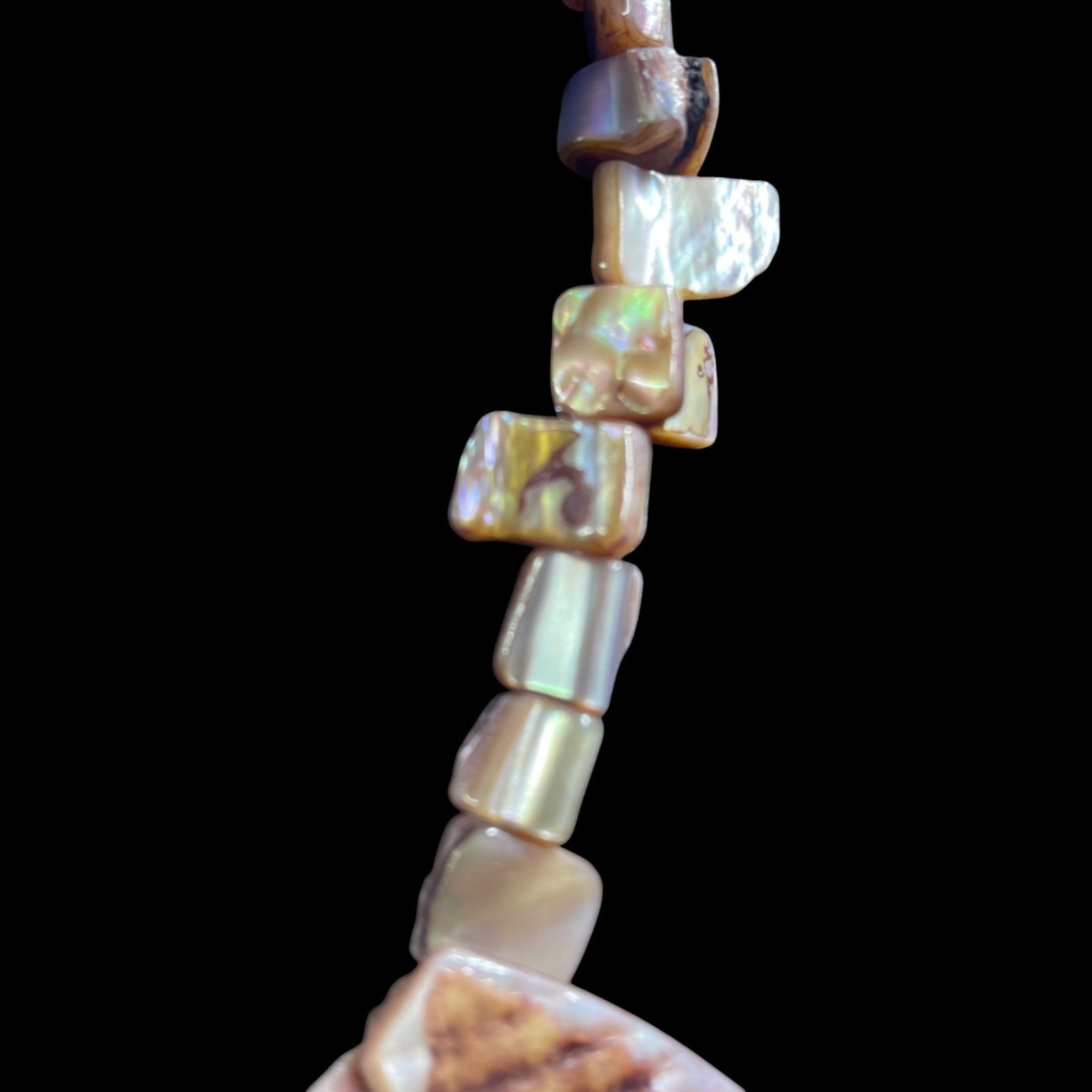 Boho Shell Necklace Leaf Dangle Natural Earthy Coastal Cruise Beachcore Organic