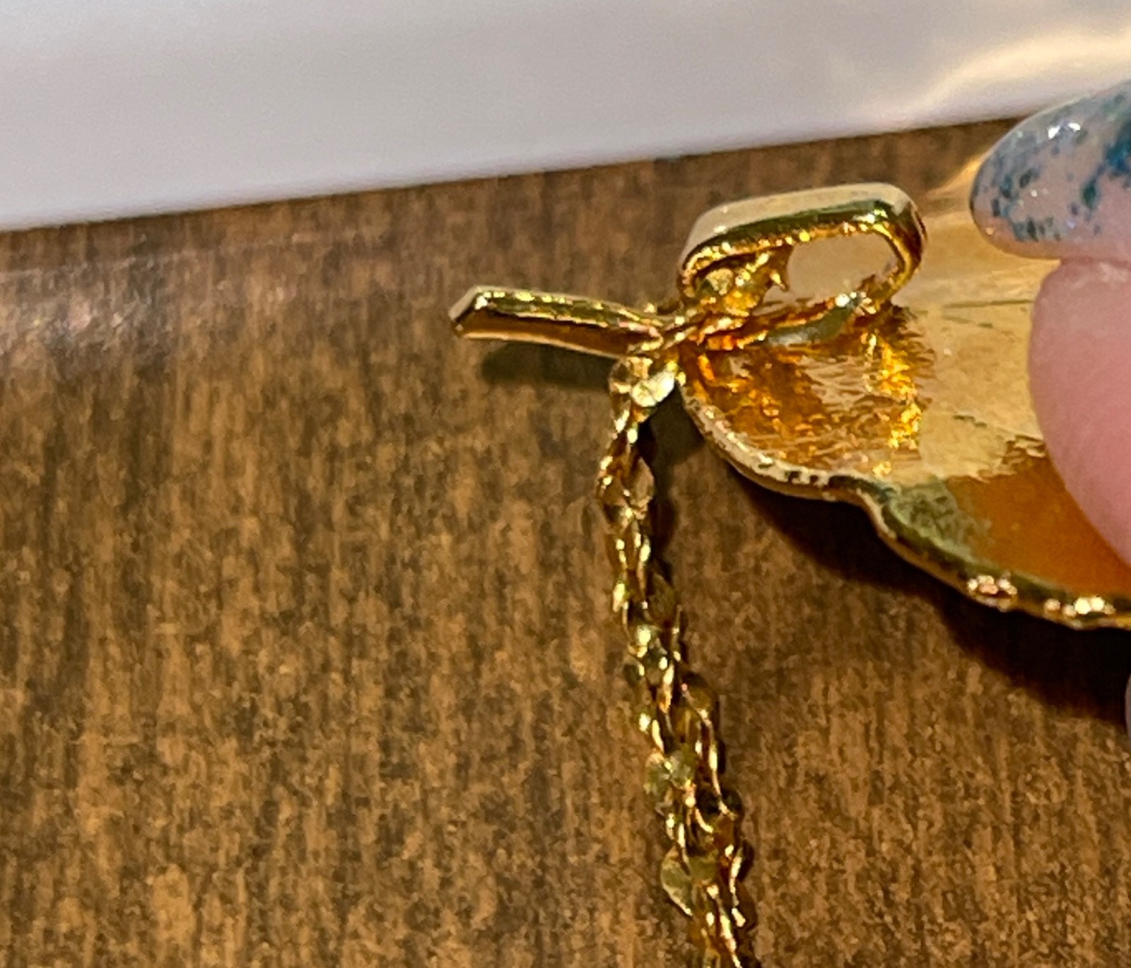 Vintage Gold Plated Leaf 17″ Necklace