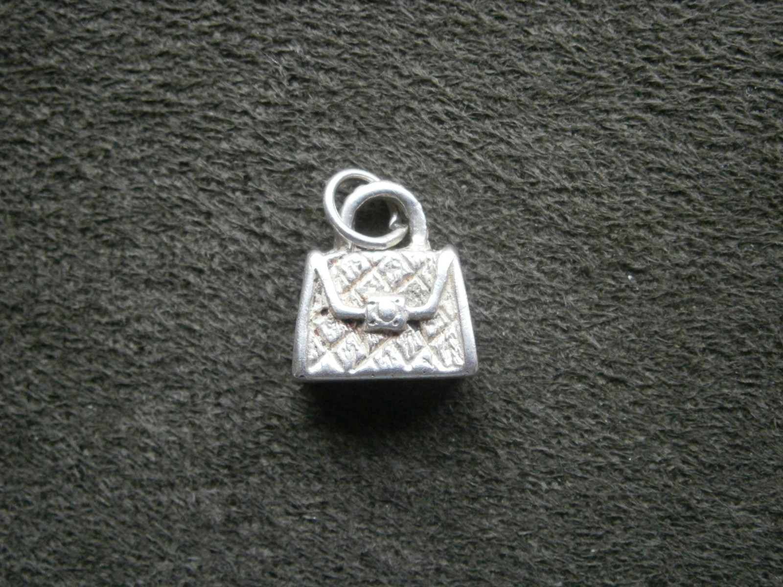 Purse Handbag Vintage Solid Sterling Silver Bracelet Charm Pendant 2.5g