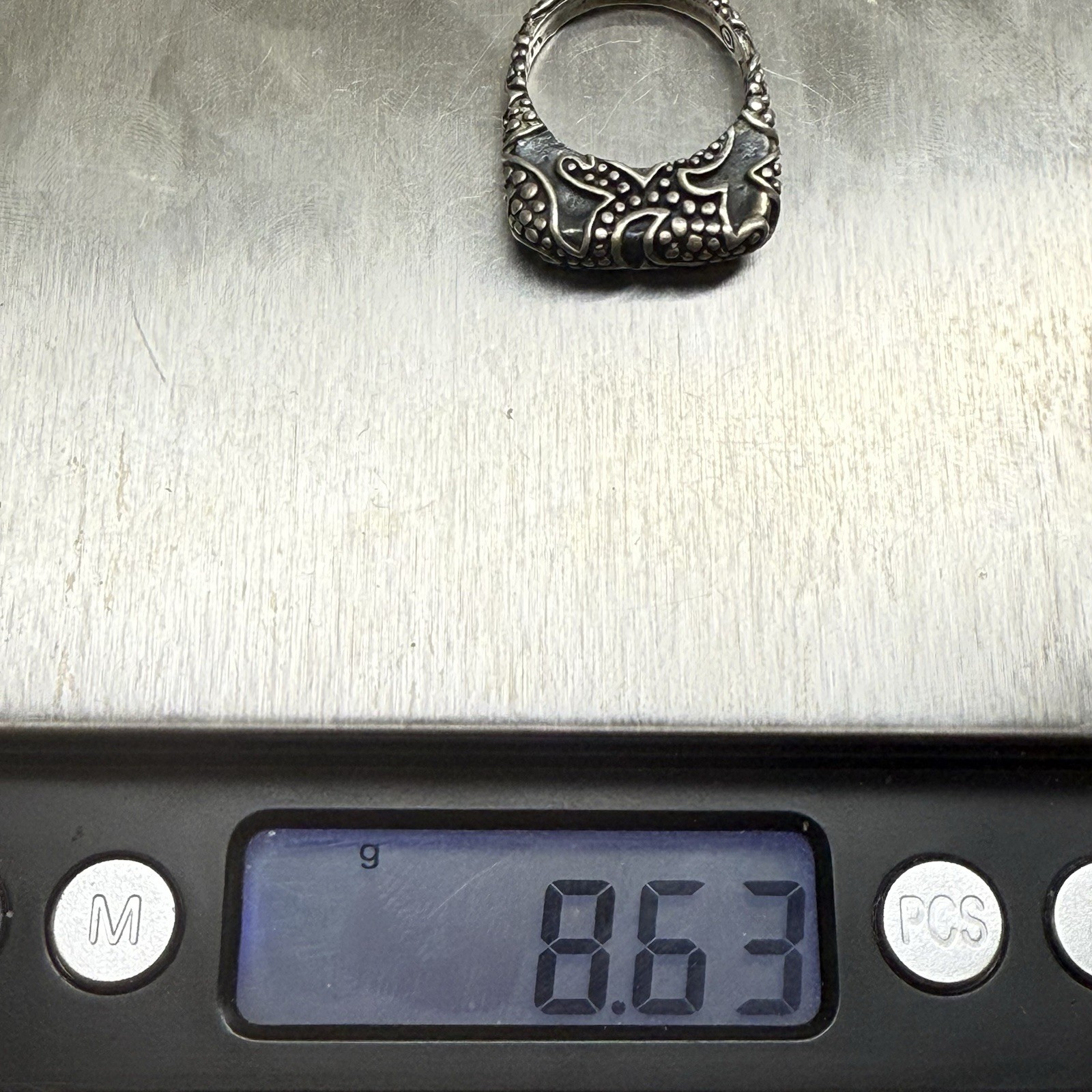 Dian Malouf Tribal Stack Stacking Ring Sterling Silver 925 Size 7.5 DLM