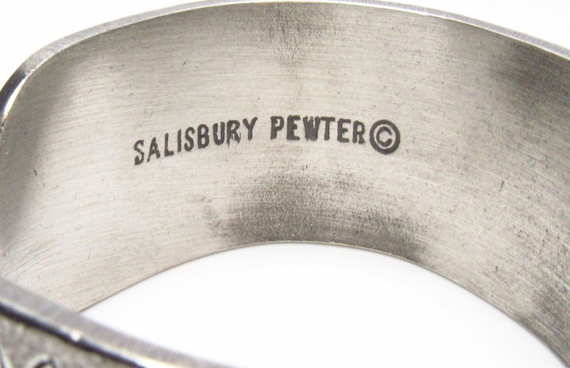 Vintage Salisbury Pewter Bracelet Floral April