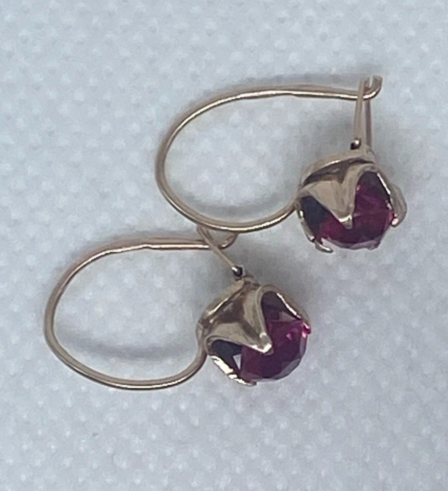 Vintage earrings from the Soviet Union, 70s, 875 silver, USSR.Weight 1.89 g