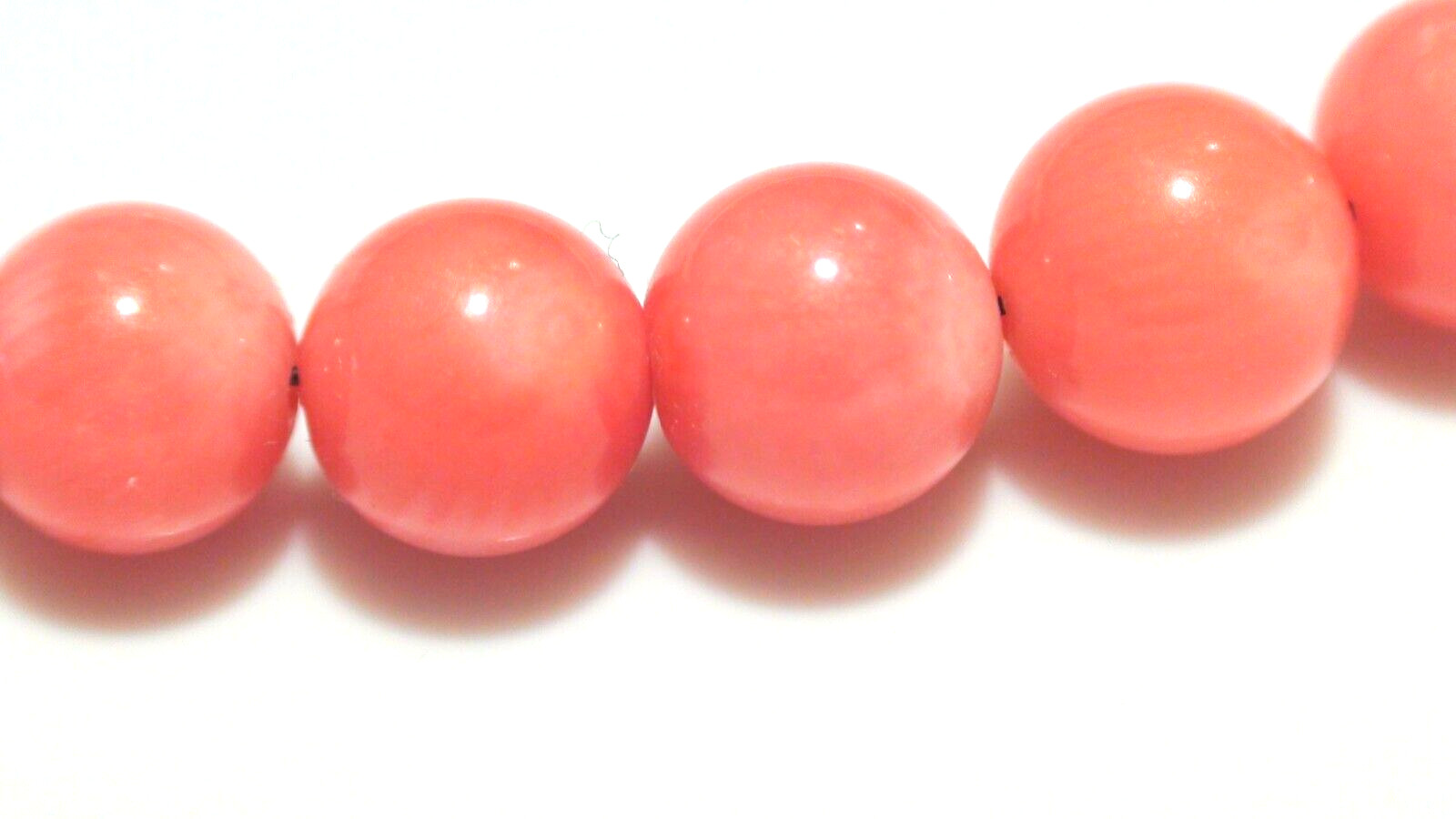 VINTAGE! 213.25ct 100% NATURAL PINK SALMON JAPANESE MOMO CORAL 925 SILVER CLASP