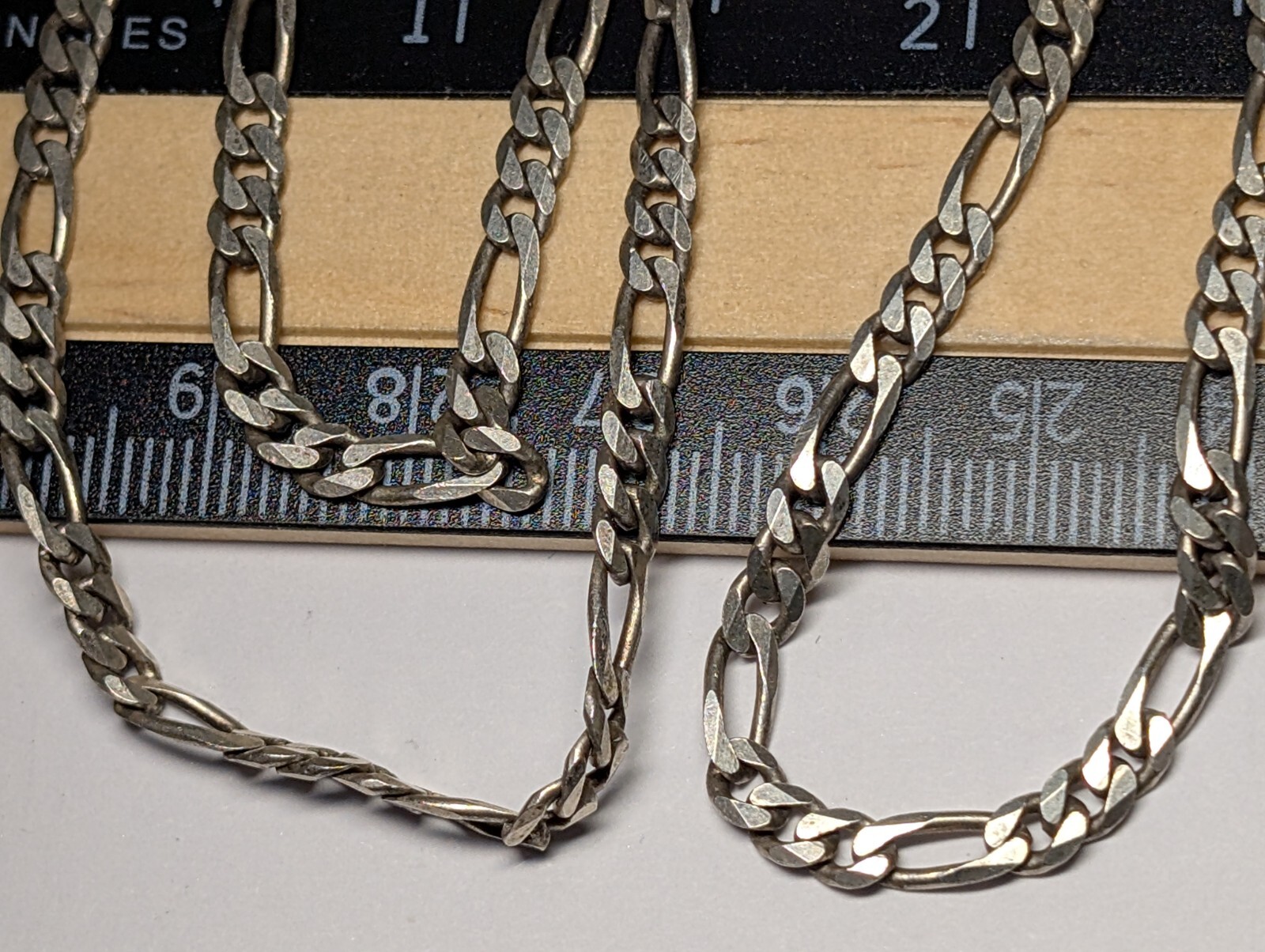VINTAGE STERLING SILVER NECKLACE HALLMARKED 925 ITALY 19 3/4″ LONG