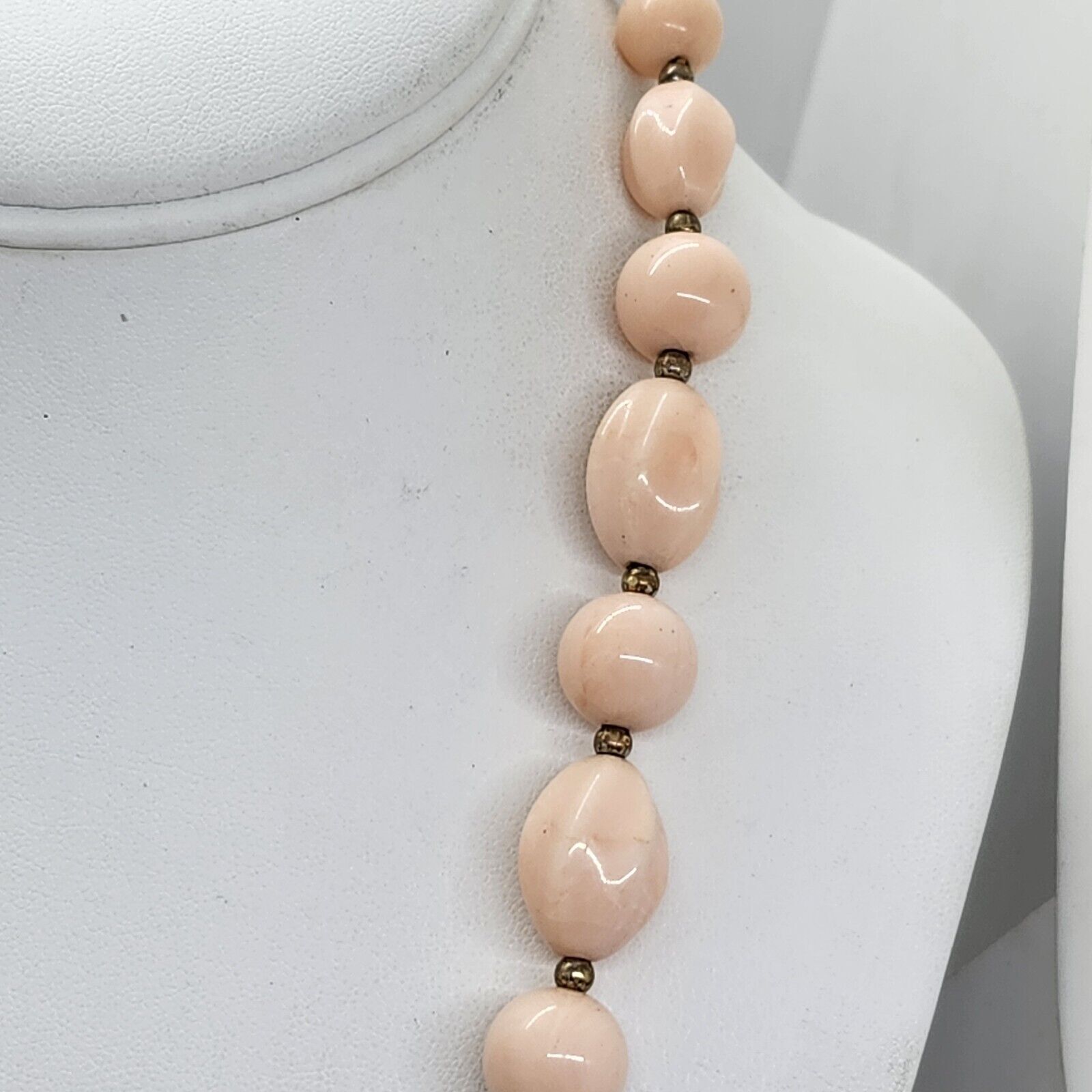Vintage Pink Graduated Bead Necklace