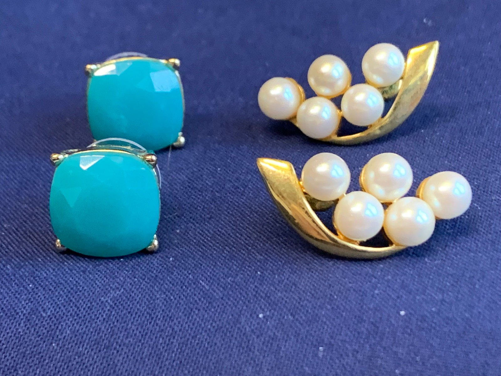 Vtg Earring Lot Costume Jewelry Monet LTR Avon Camphor Glass Enamel Faux Gems