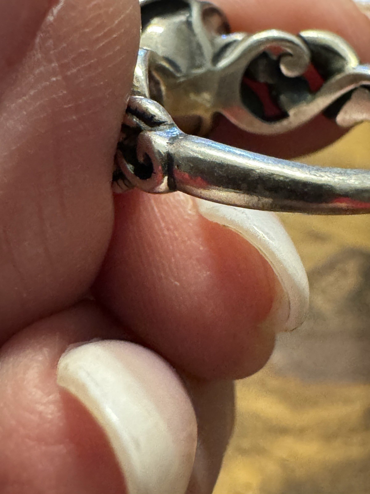 Paz Israel Bracelet Ring 925 Sterling Silver Rose Wheat Chain Set Size 6 Ring