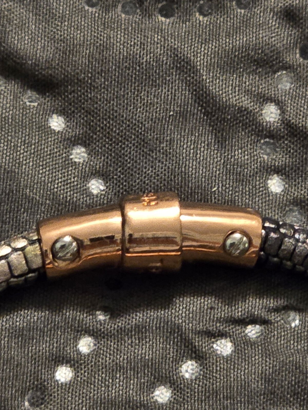 Gold Tone Henri Bendel Rhinestone Tan Leather Bracelet 6.25″