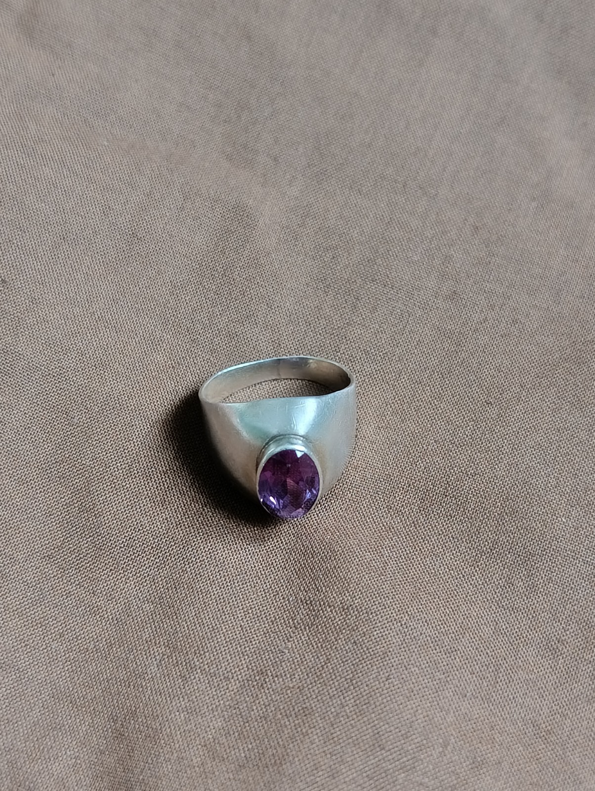 Soviet Silver 875 Ring Size 10.5 Purple Stone 7.19g Vintage USSR – Read Desc