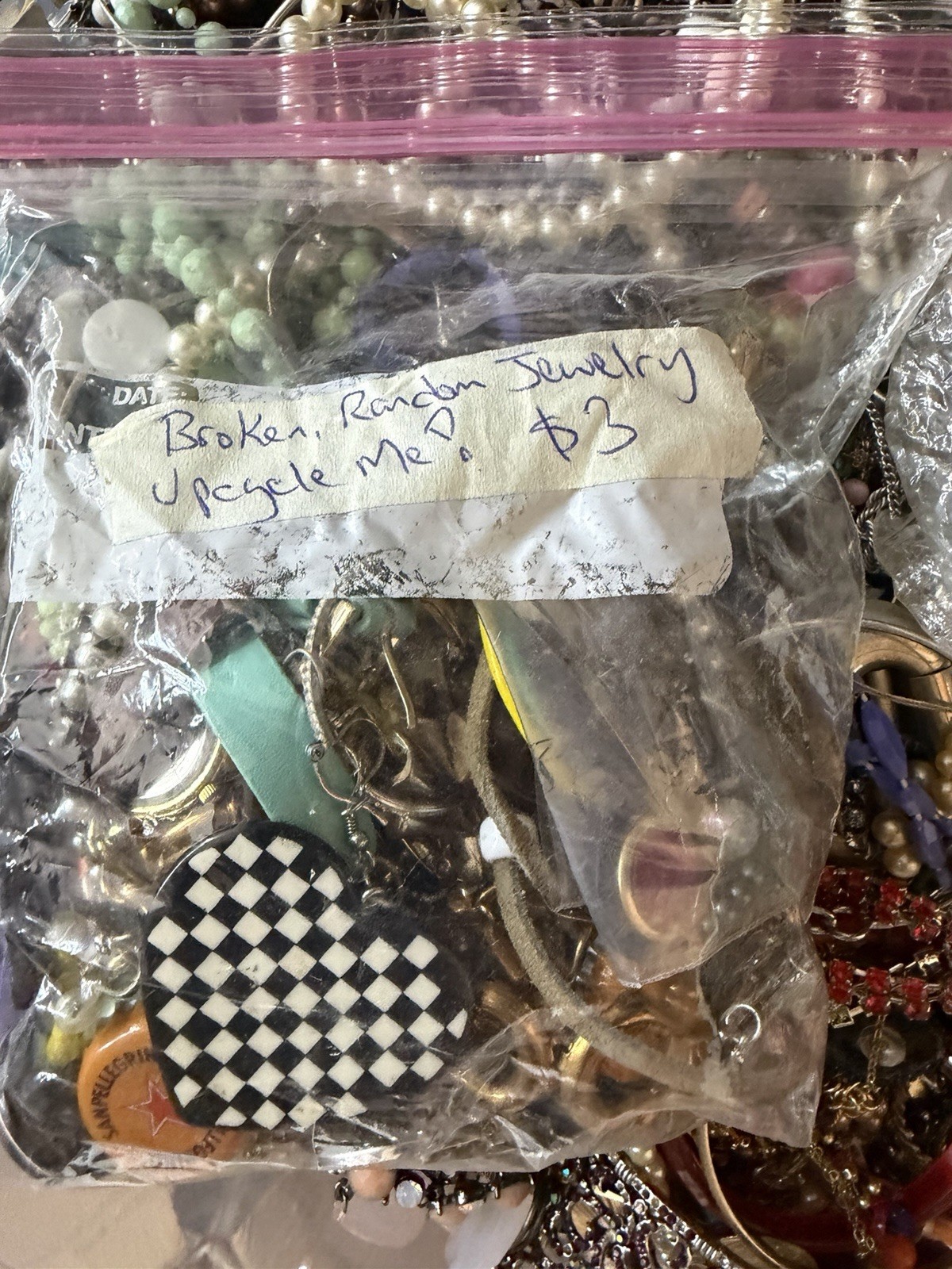 Estate Vintage to Mod Jewelry Lot 2 lb JUNK CRAFT WEAR REPAIR Untested Unsorted