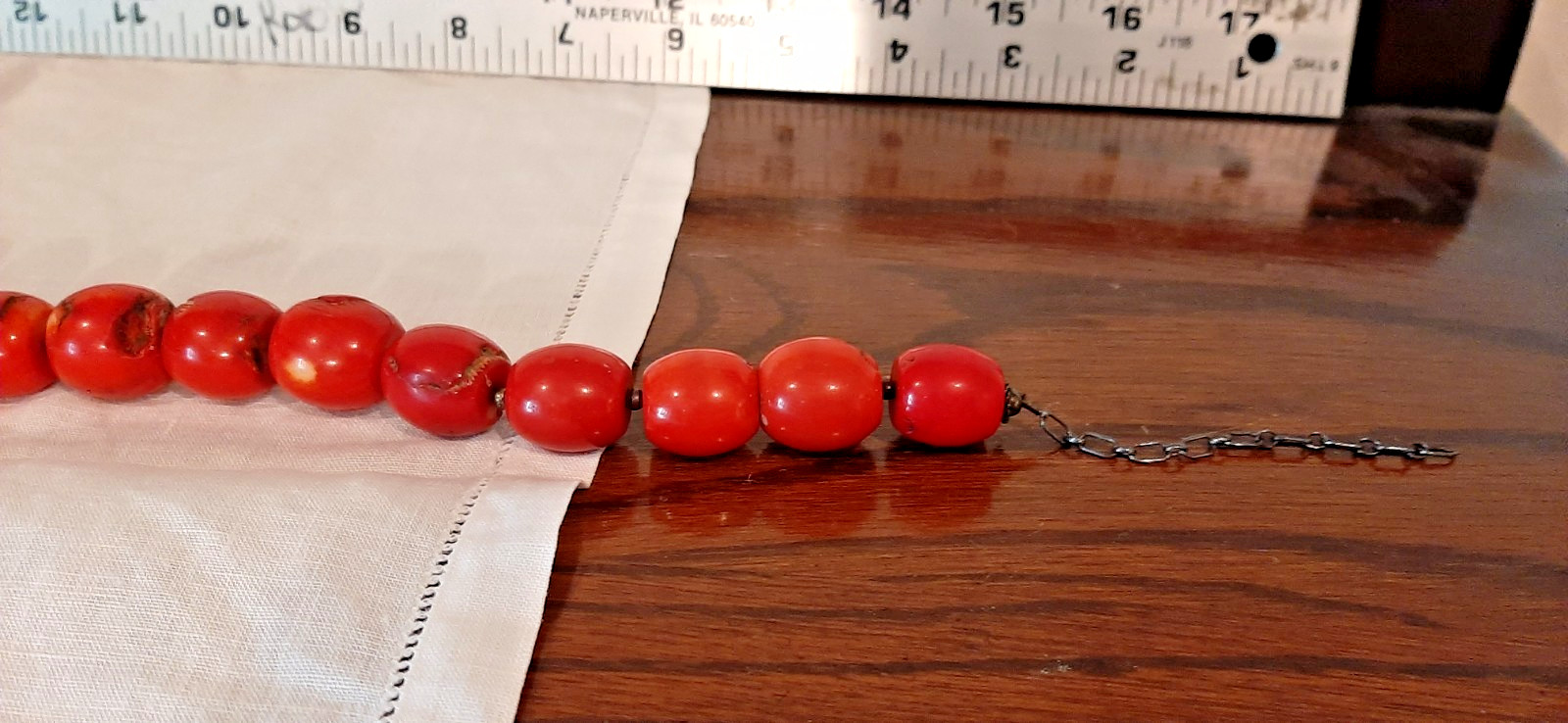 Vintage, Red Chunky Coral Necklace